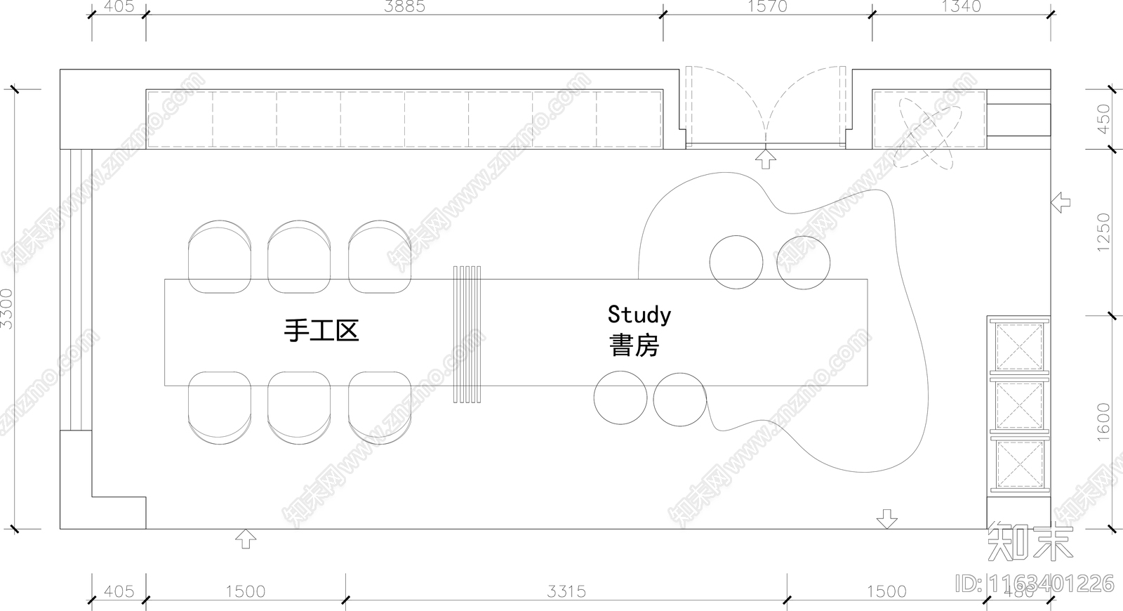 现代其他工装空间cad施工图下载【ID:1163401226】