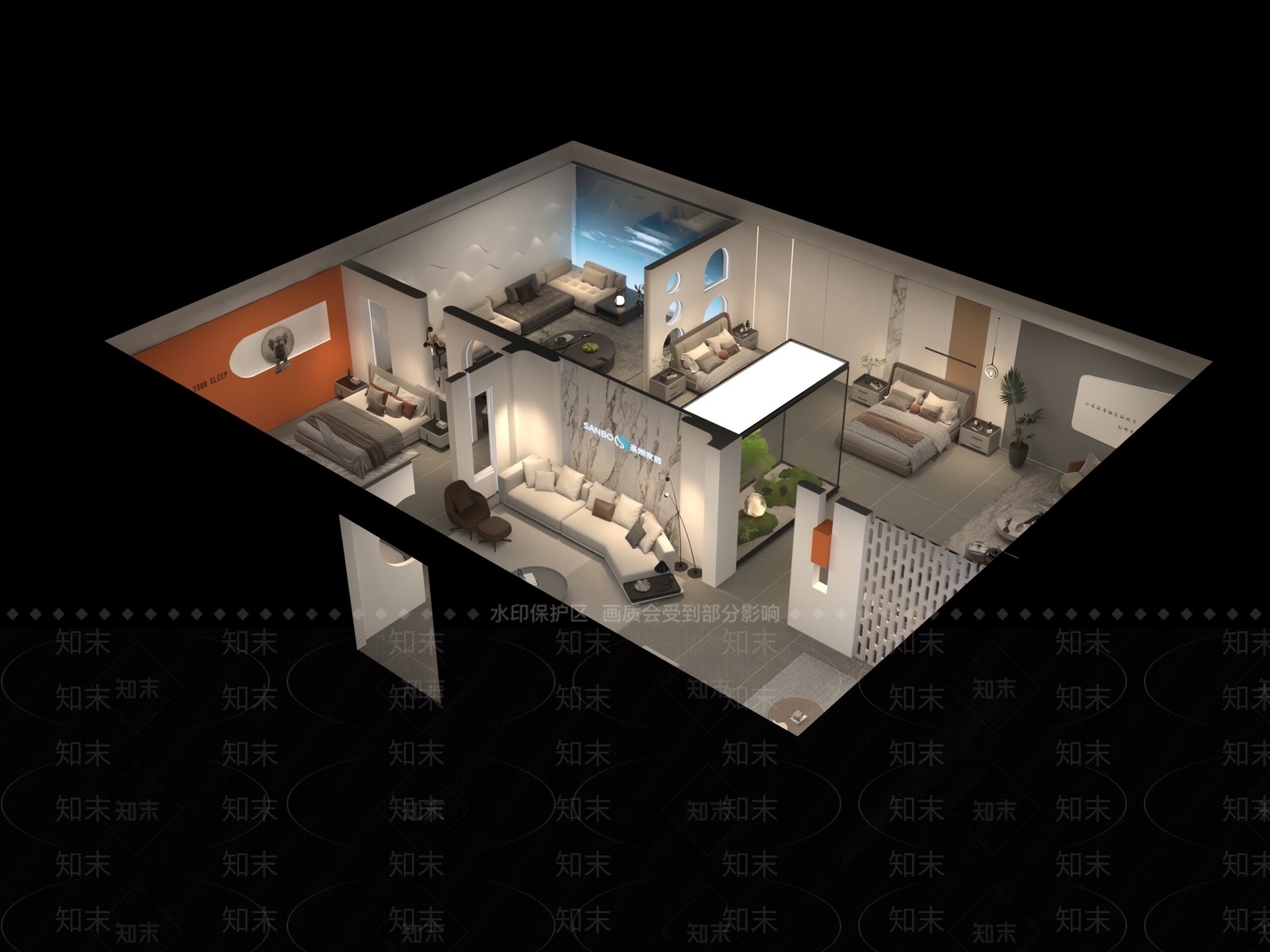 现代家居专卖店3D模型下载【ID:1163408635】