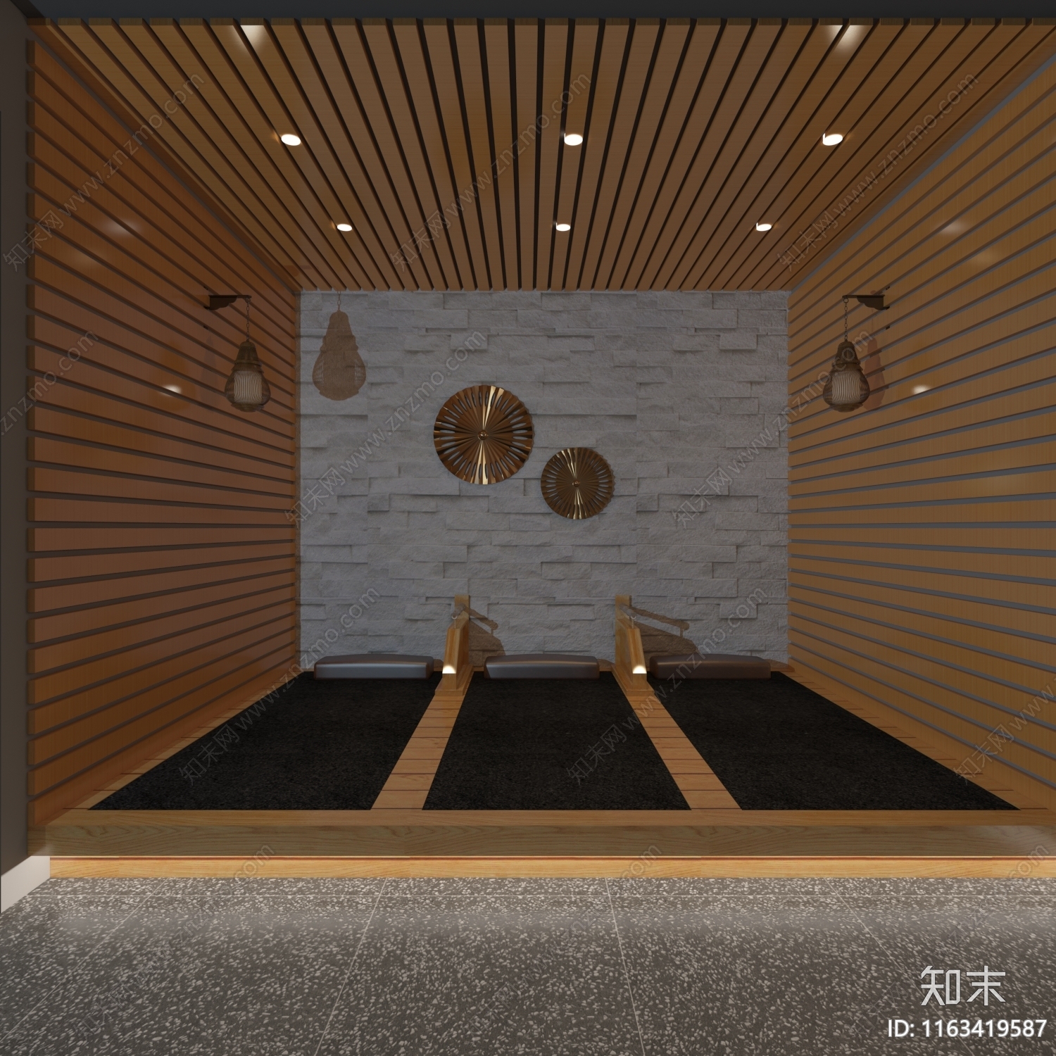 中式民宿3D模型下载【ID:1163419587】