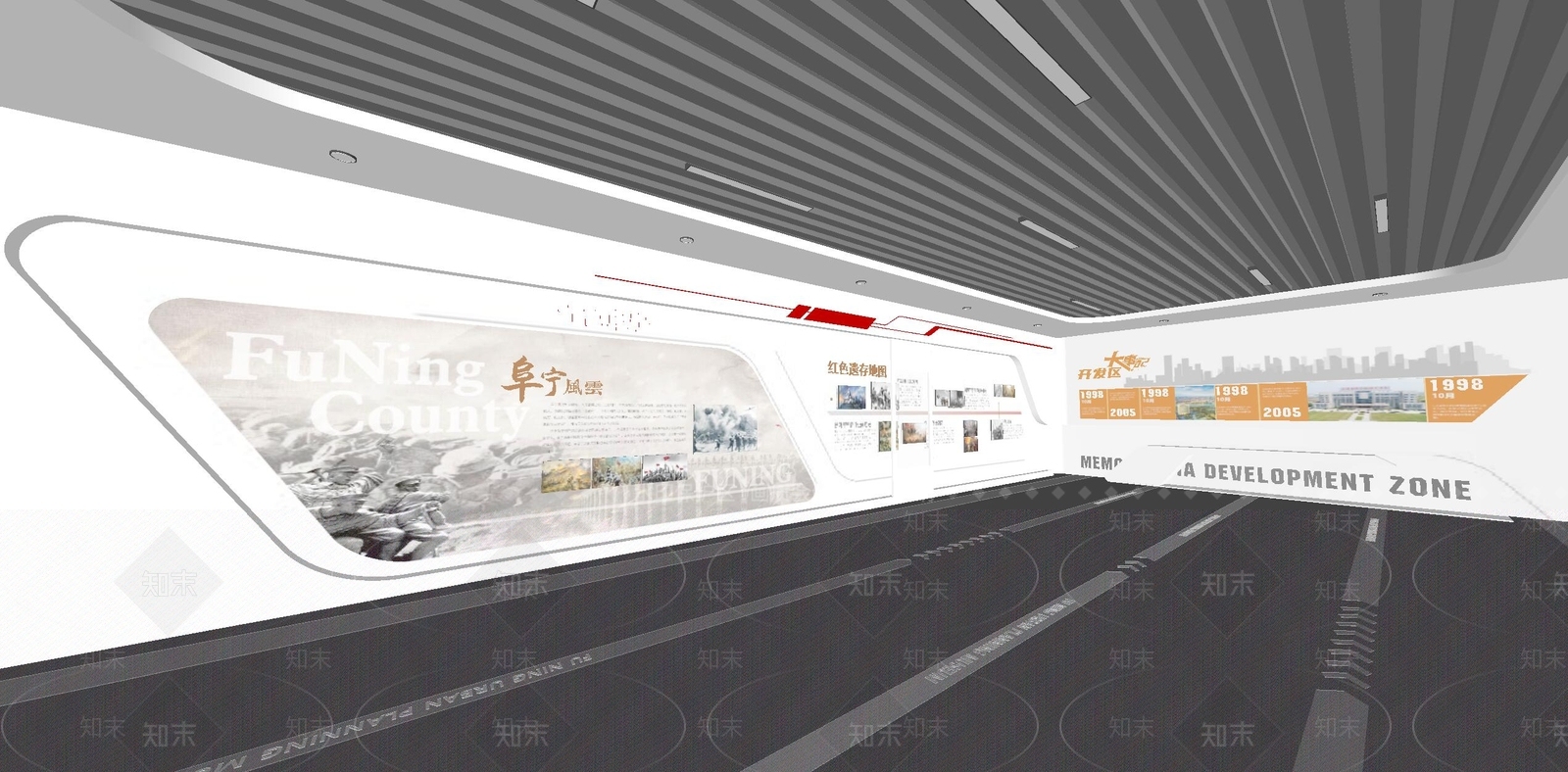 现代党建展厅SU模型下载【ID:1163439006】