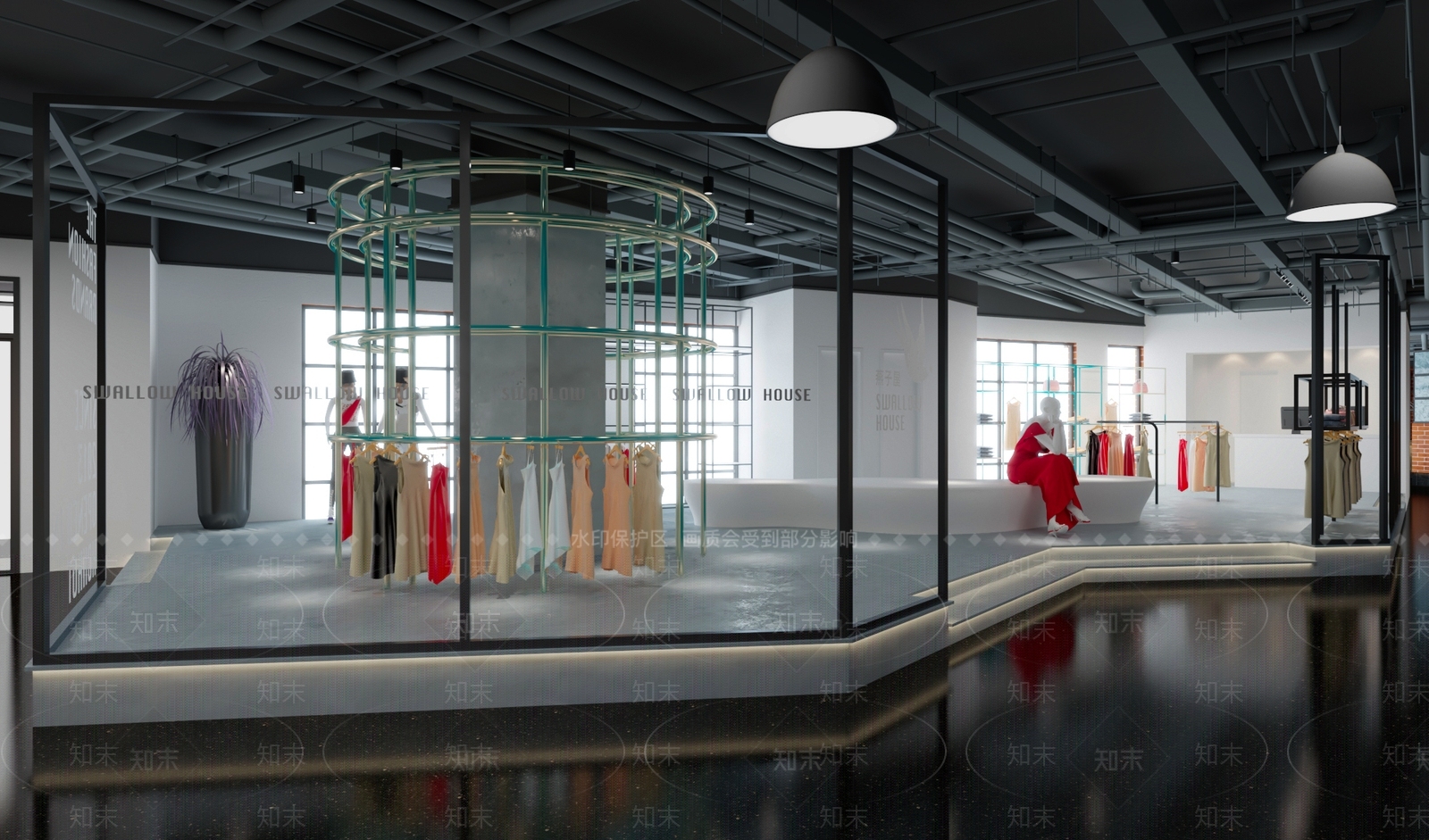 现代服装店3D模型下载【ID:1163439128】