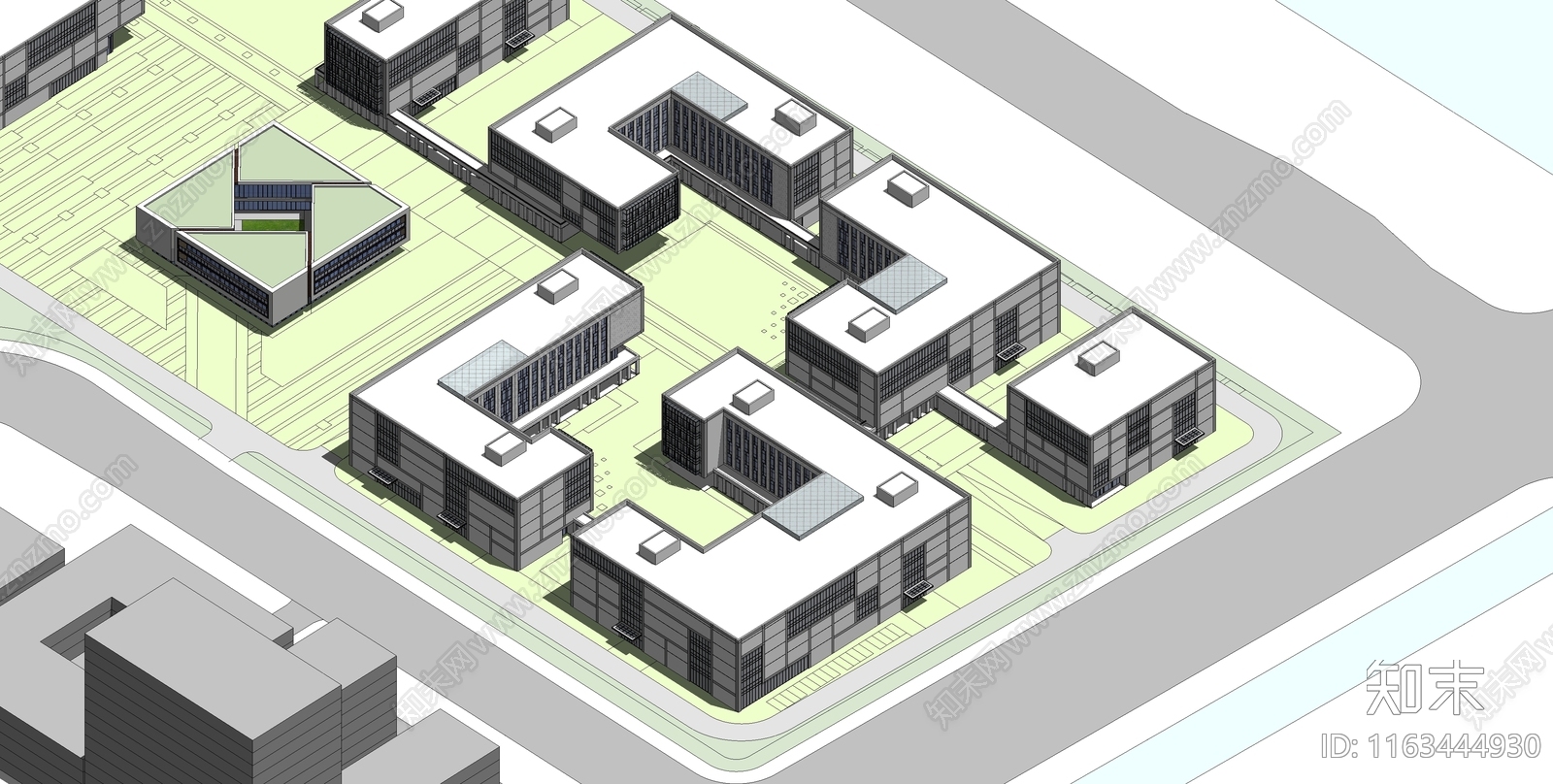 新中式现代其他工业建筑SU模型下载【ID:1163444930】