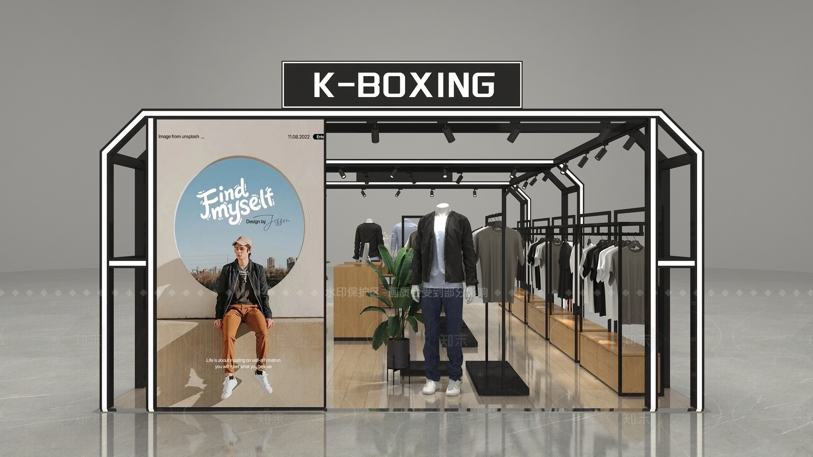 现代服装店3D模型下载【ID:1163451079】