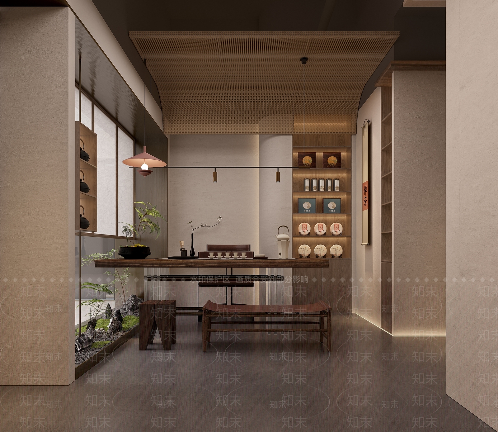 新中式茶馆3D模型下载【ID:1163453394】