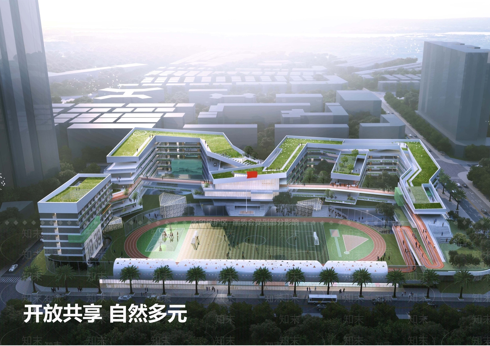 学校建筑SU模型精品下载_SketchUp模型_知末网