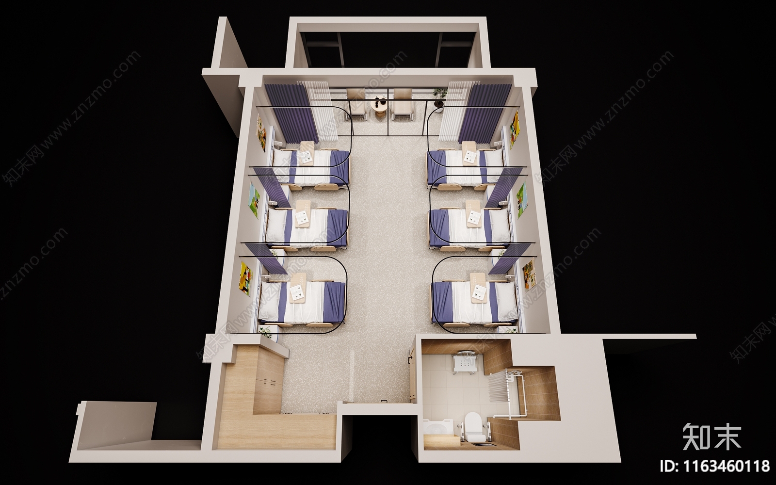 现代医院3D模型下载【ID:1163460118】