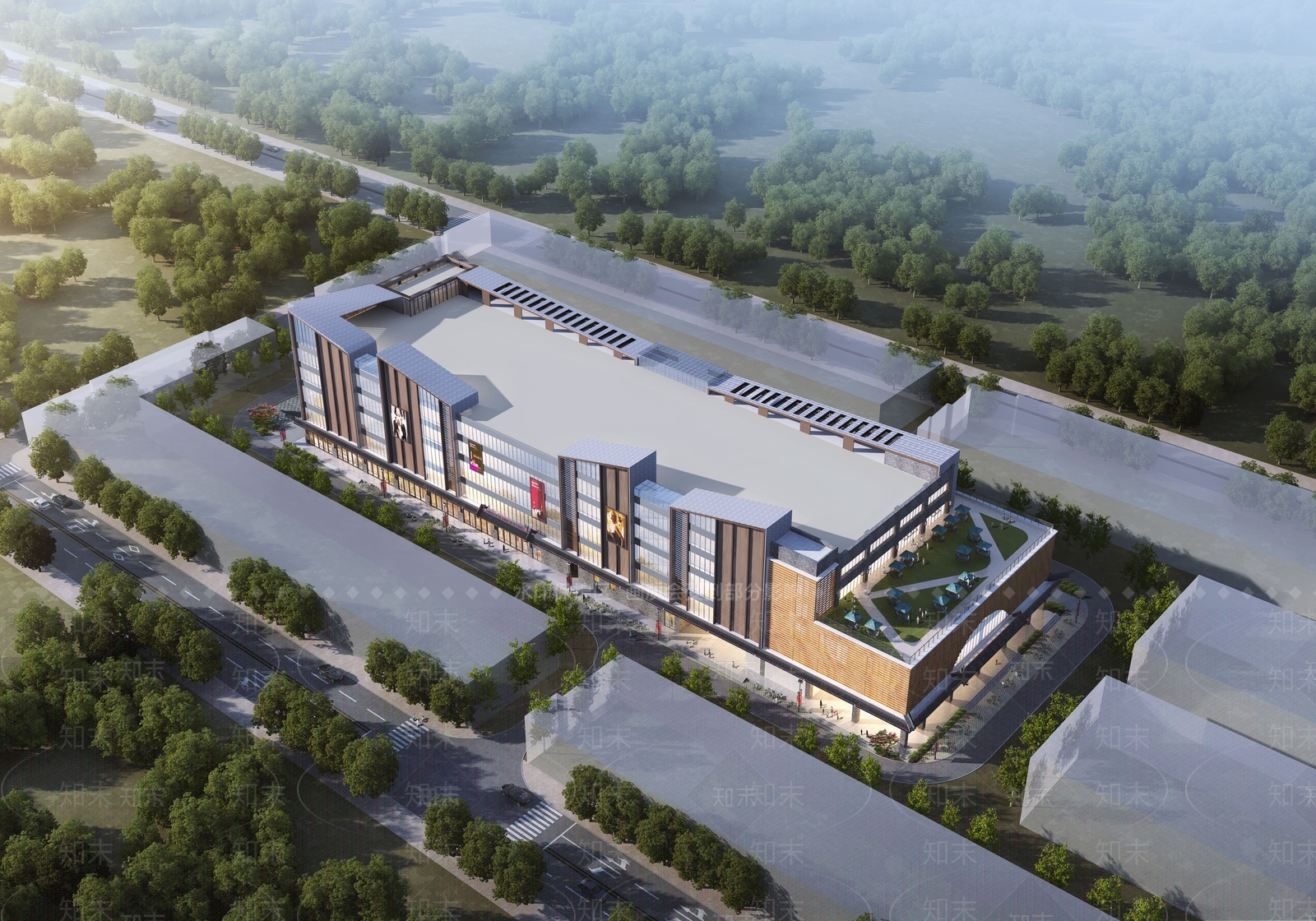 现代新中式商业街3D模型下载【ID:1163462235】
