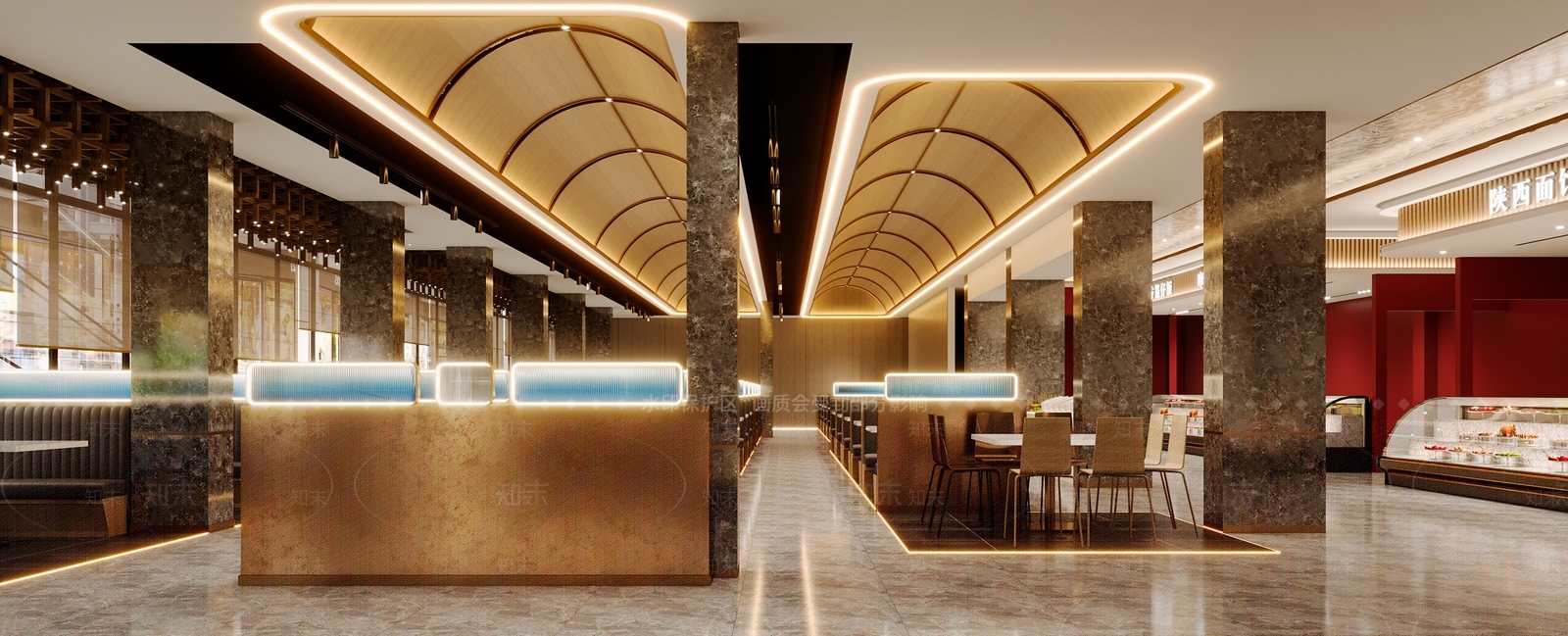 现代自助餐厅3D模型下载【ID:1163462328】