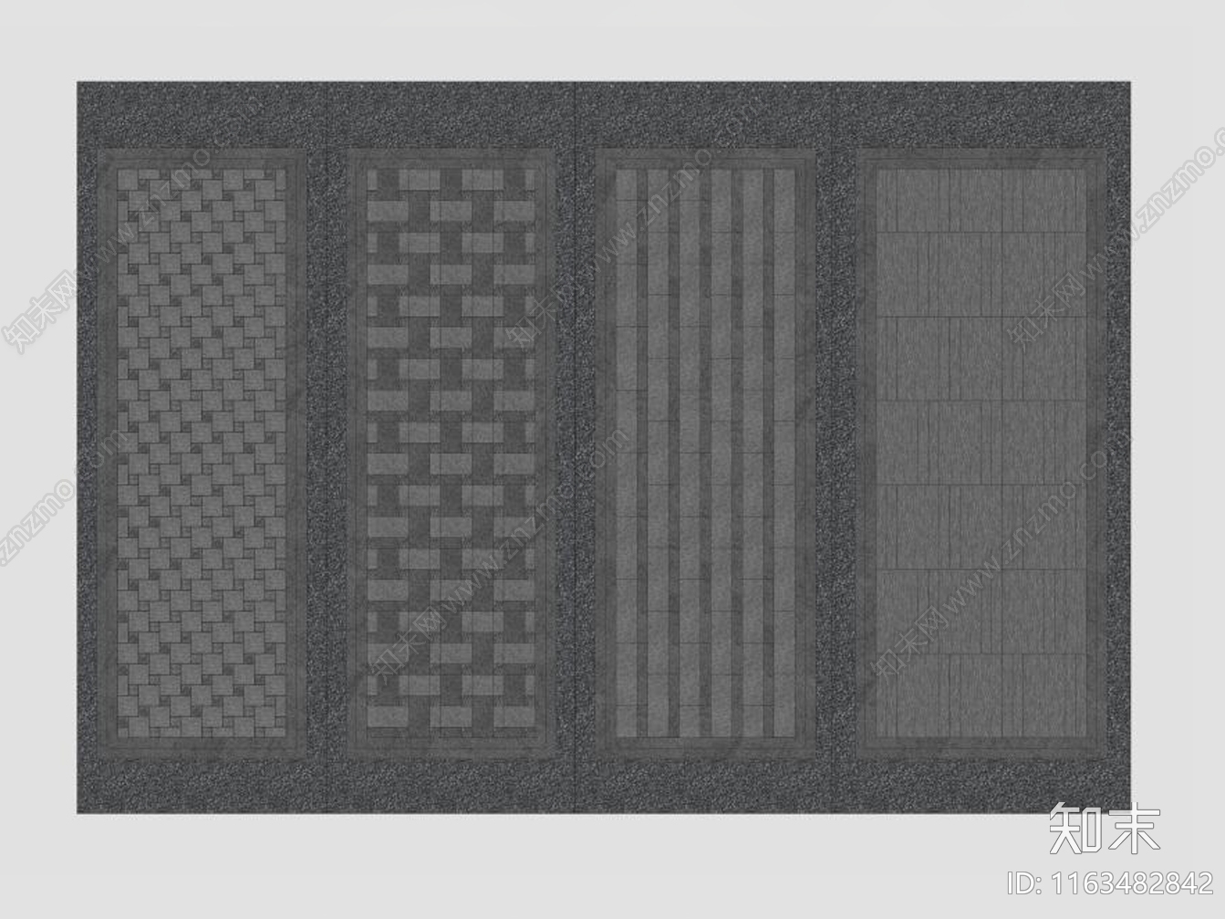 新中式园路SU模型下载【ID:1163482842】