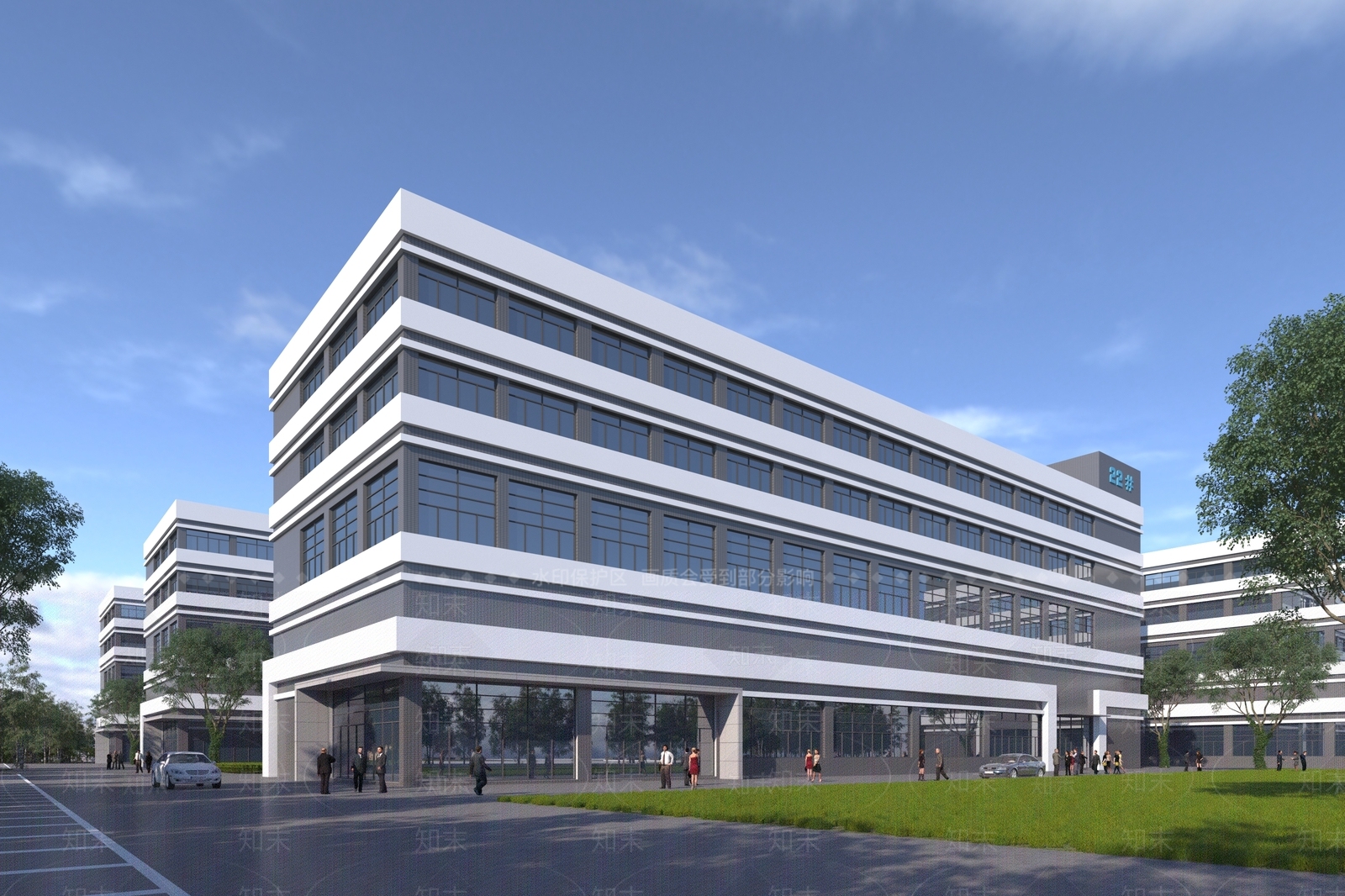 现代厂房3D模型下载【ID:1163463824】