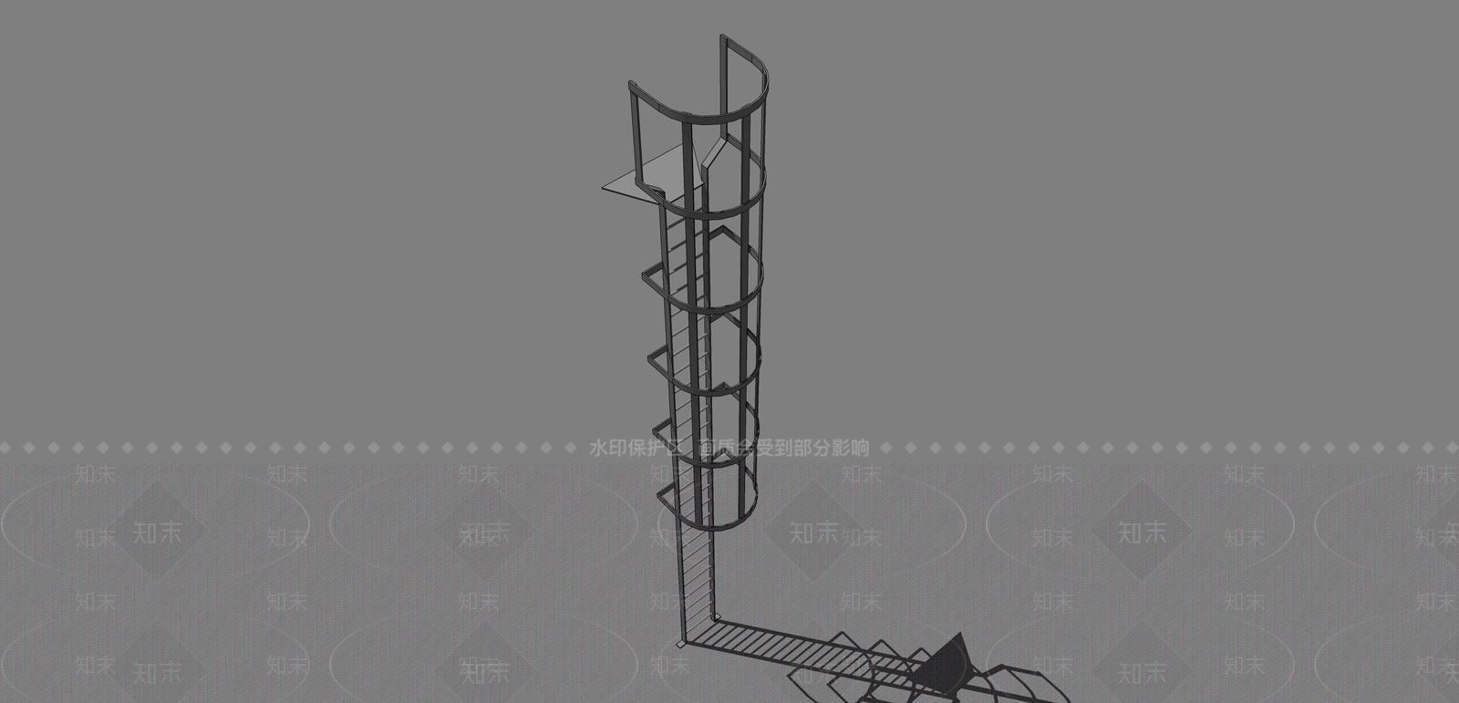 现代楼梯SU模型下载【ID:1163468672】