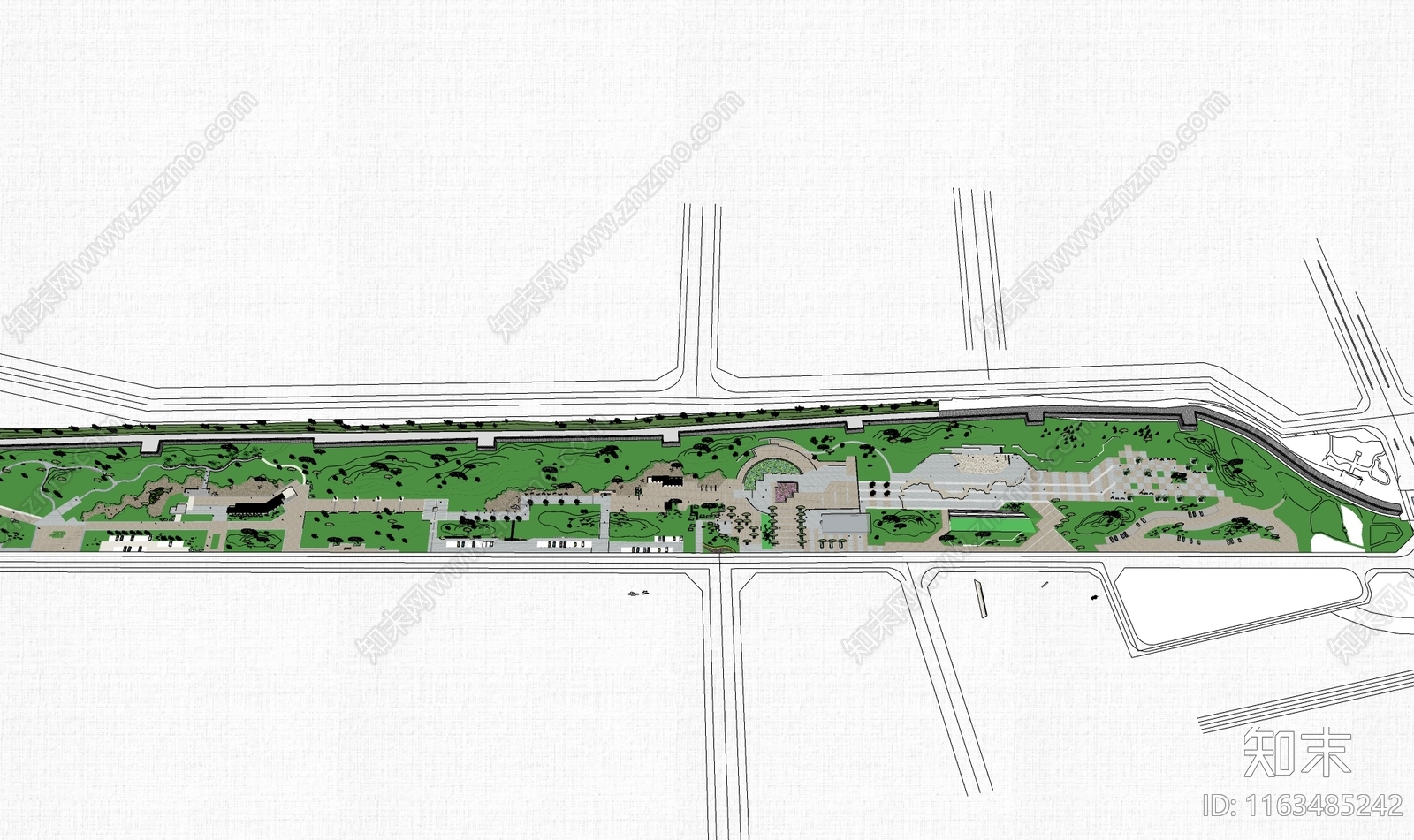 现代道路SU模型下载【ID:1163485242】