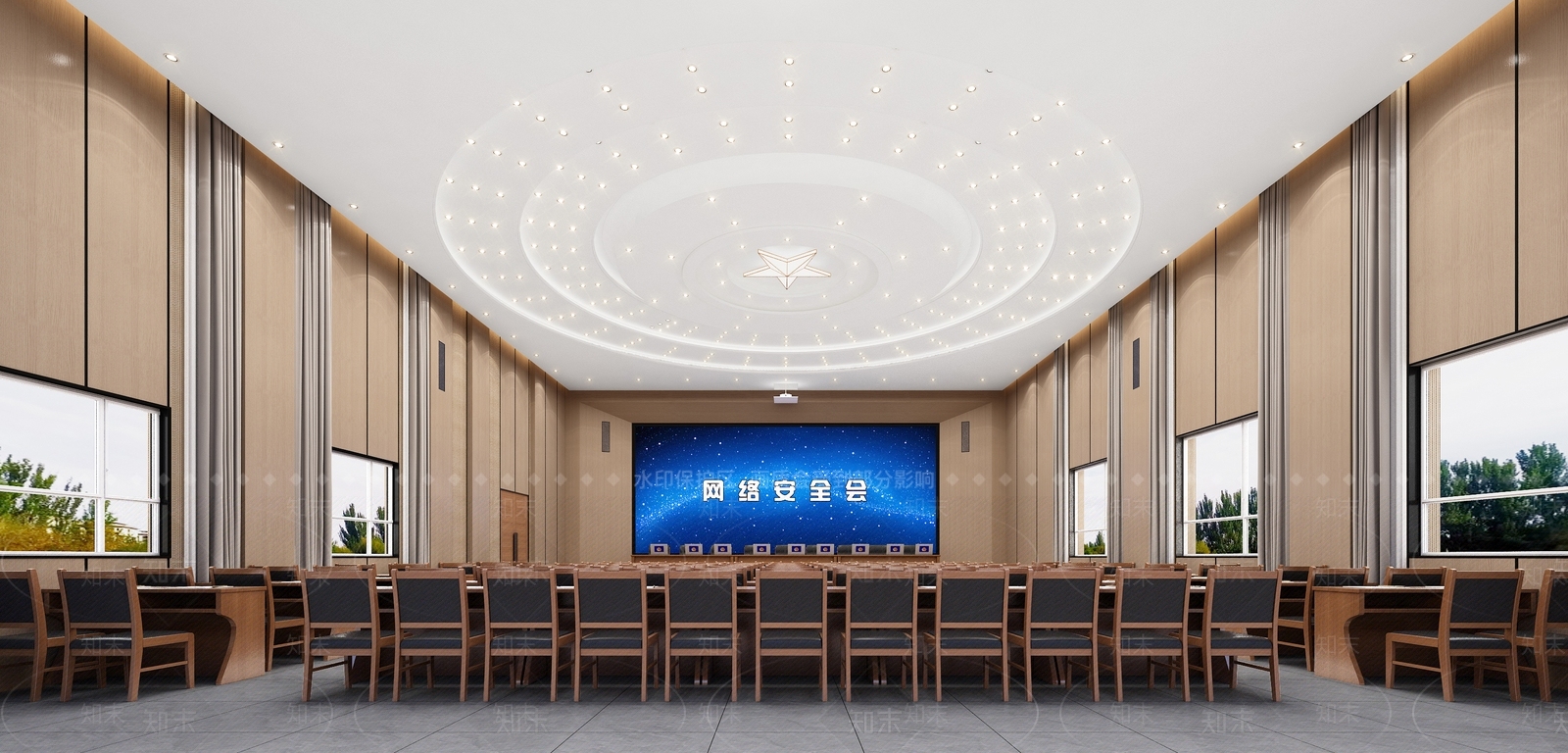 现代极简会议室3D模型下载【ID:1163497022】