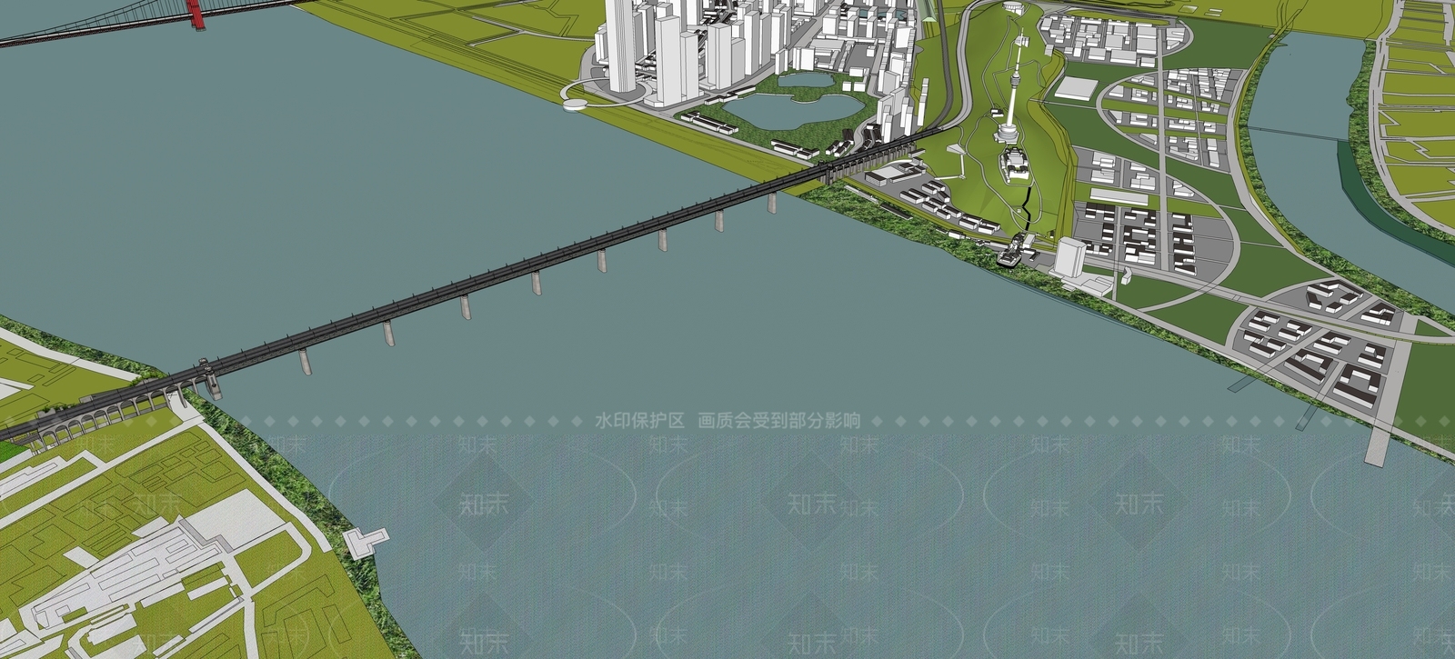 现代中式鸟瞰规划SU模型下载【ID:1163509630】