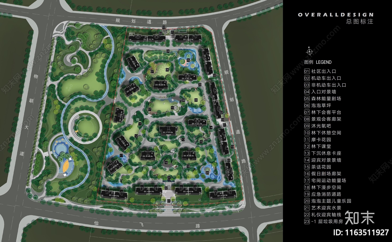 现代小区景观施工图下载【ID:1163511927】