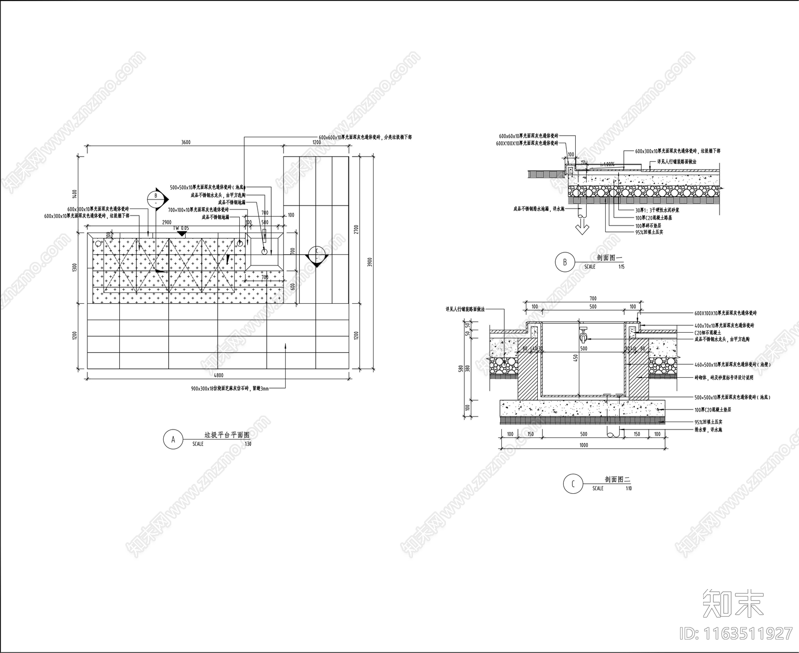 现代小区景观施工图下载【ID:1163511927】