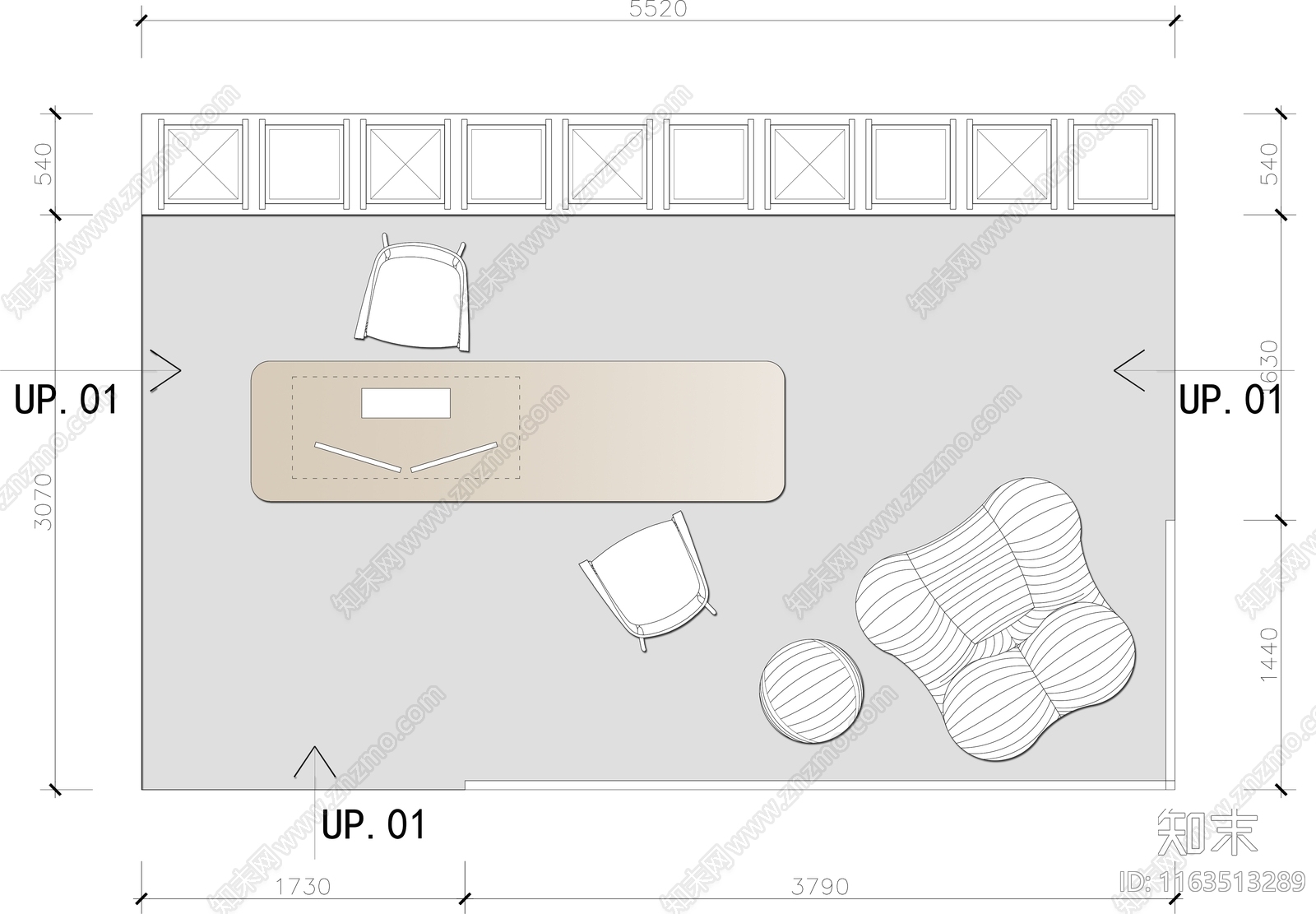 现代其他工装空间施工图下载【ID:1163513289】