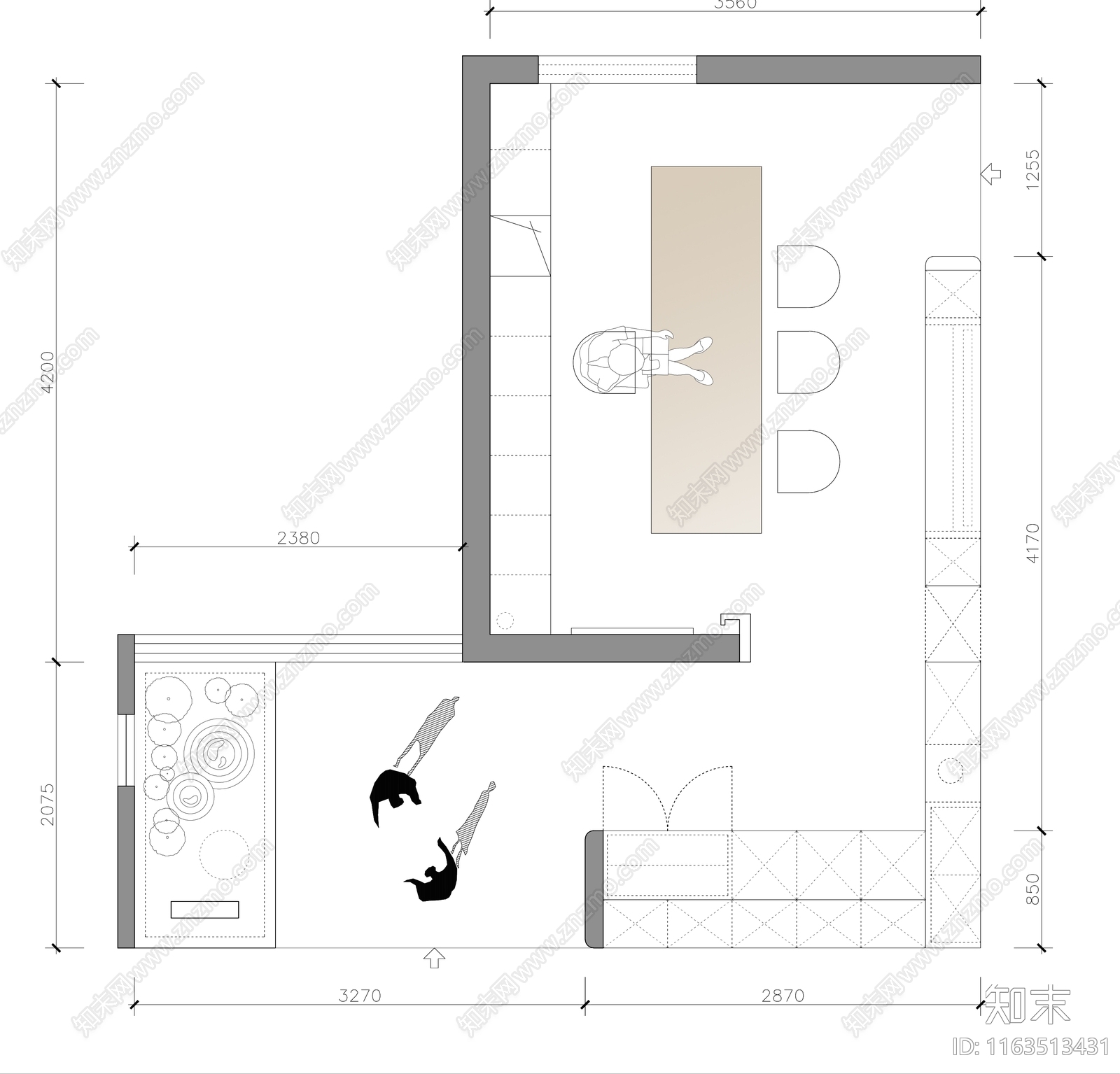 现代其他工装空间施工图下载【ID:1163513431】