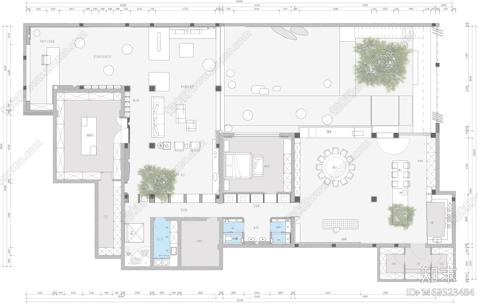 其他家装平面图施工图下载【ID:1163523484】
