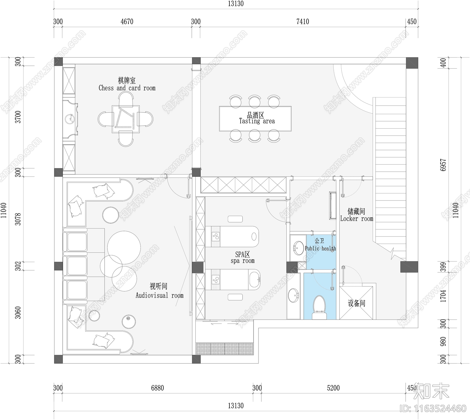 其他家装平面图cad施工图下载【ID:1163524460】