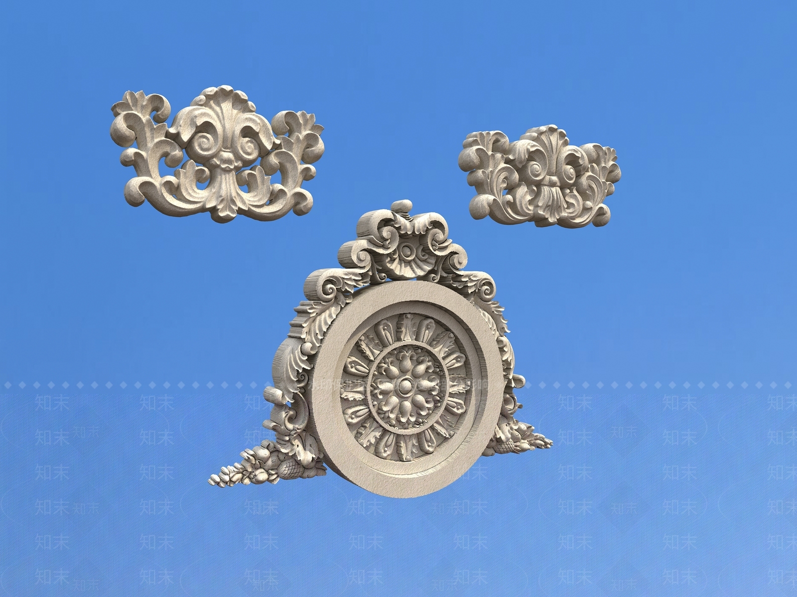 欧式雕花3D模型下载【ID:1163532344】