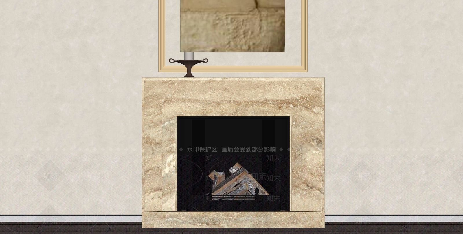 中古壁炉SU模型下载【ID:1163531960】