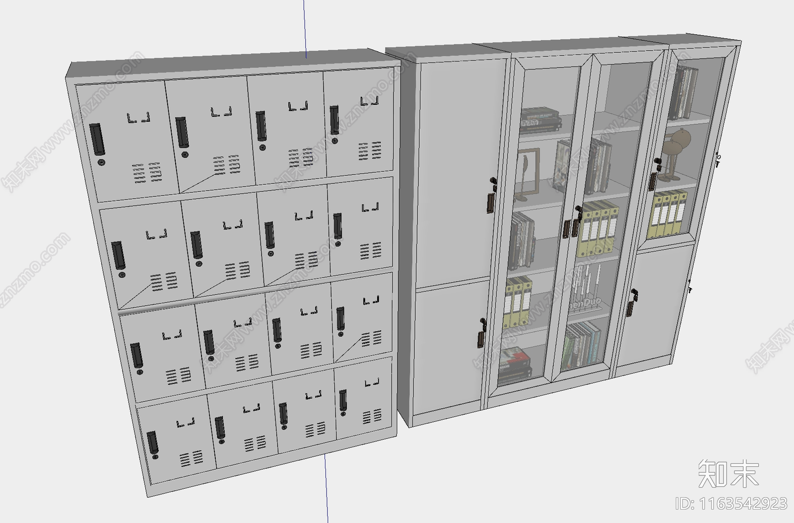 现代文件柜SU模型下载【ID:1163542923】