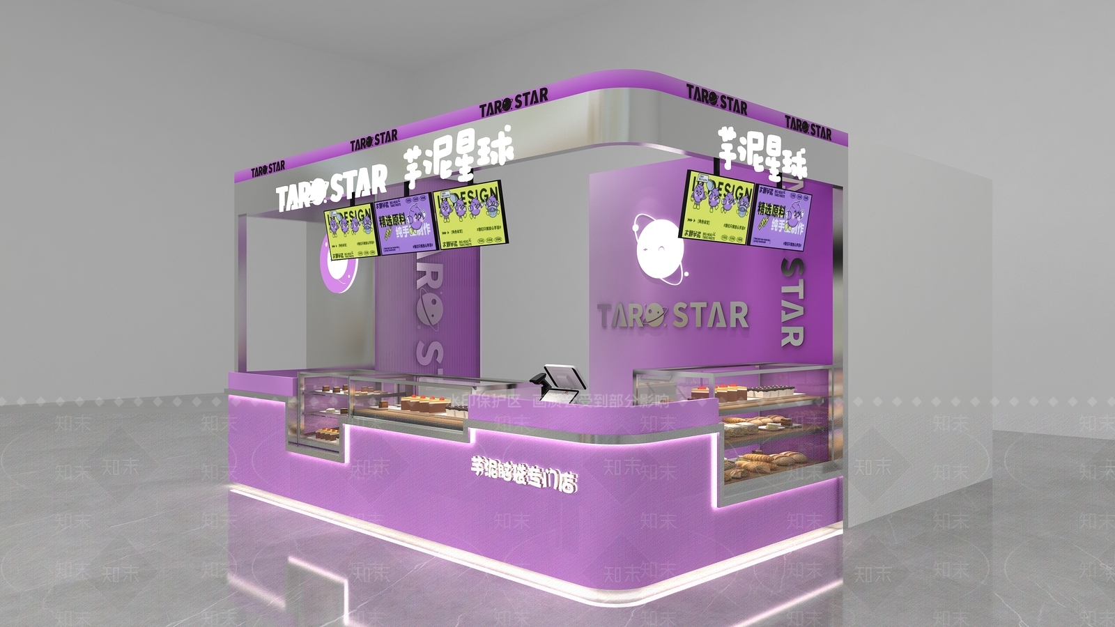 现代甜品面包店3D模型下载【ID:1163554539】