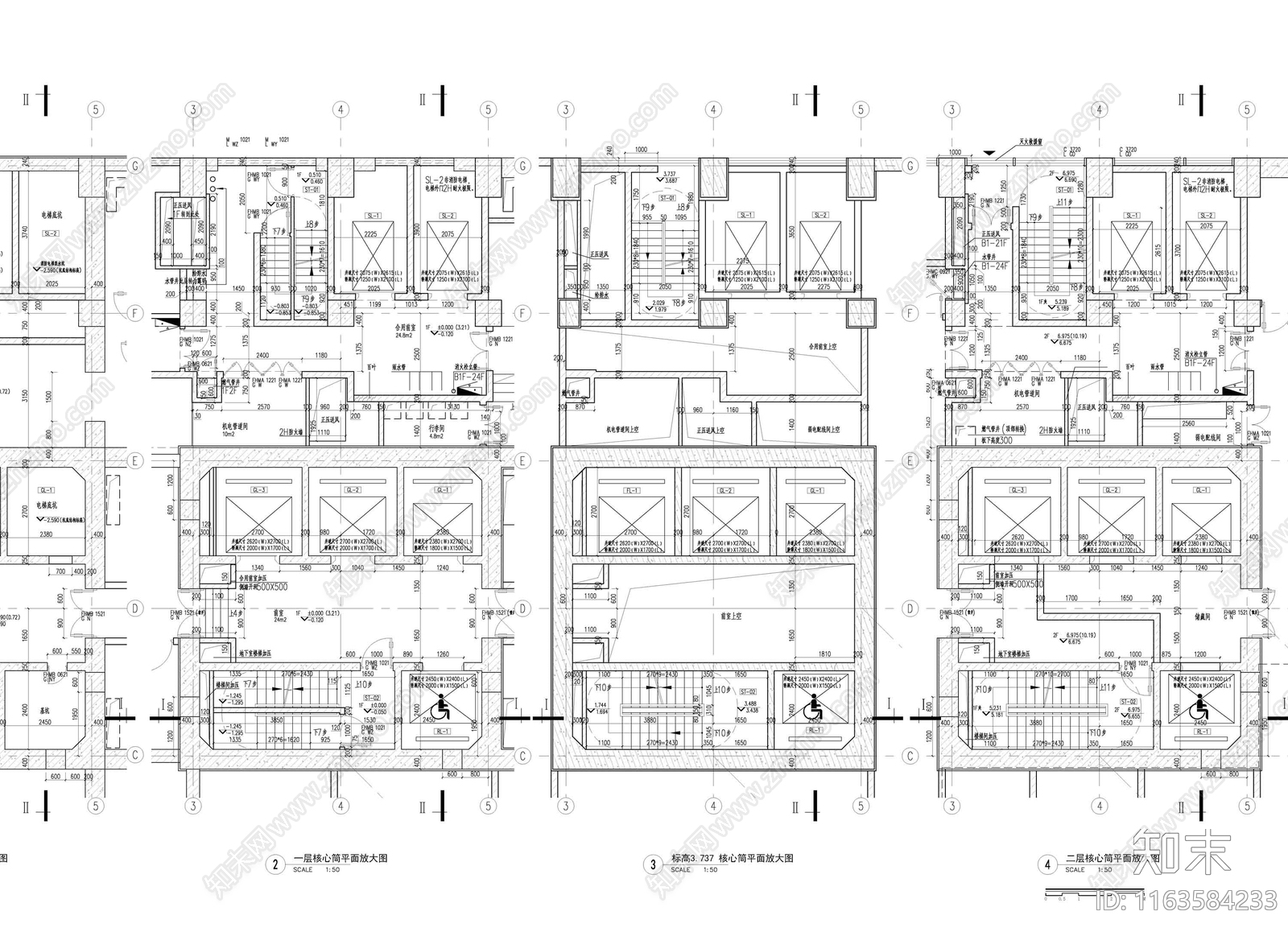 现代商业综合体cad施工图下载【ID:1163584233】