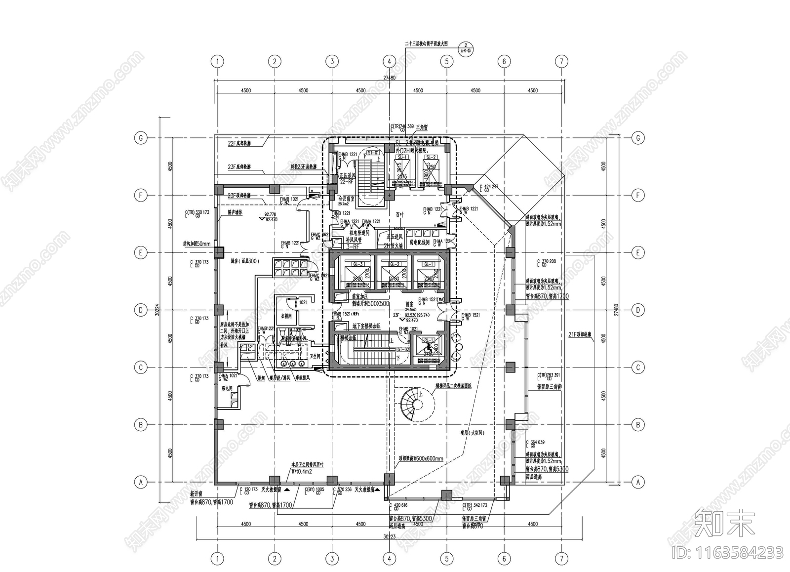 现代商业综合体cad施工图下载【ID:1163584233】