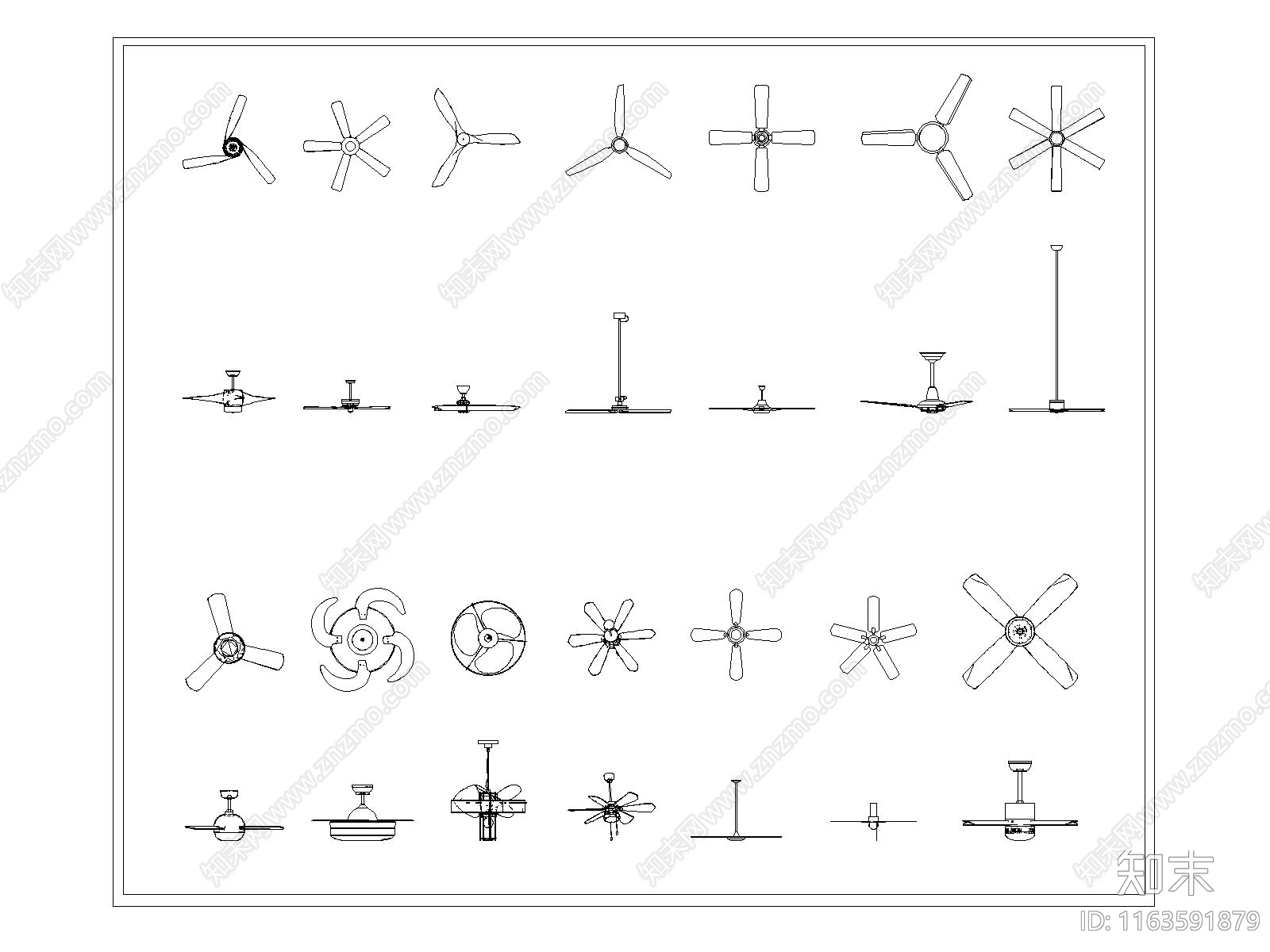 现代灯具图库施工图下载【ID:1163591879】