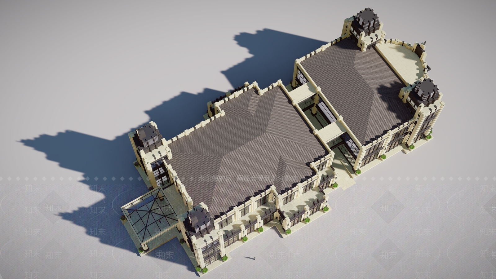 欧式简欧售楼处建筑SU模型下载【ID:1163608126】