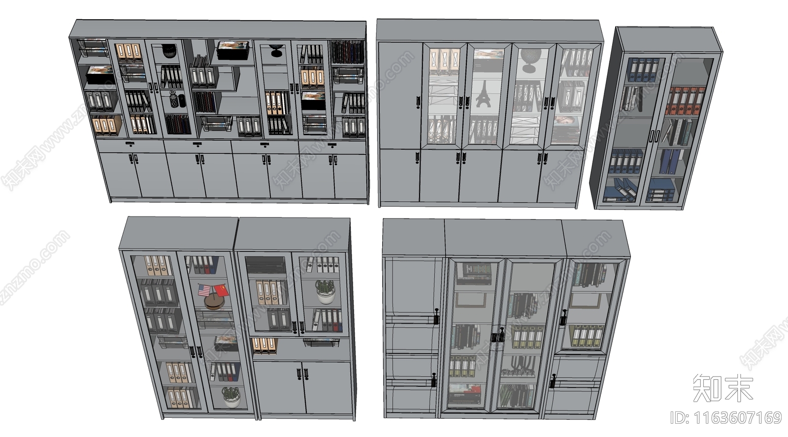 现代文件柜SU模型下载【ID:1163607169】