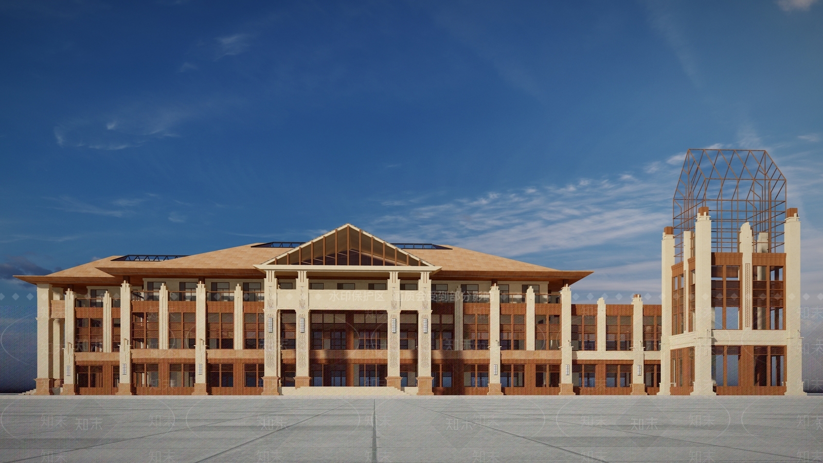 欧式简欧售楼处建筑SU模型下载【ID:1163620855】