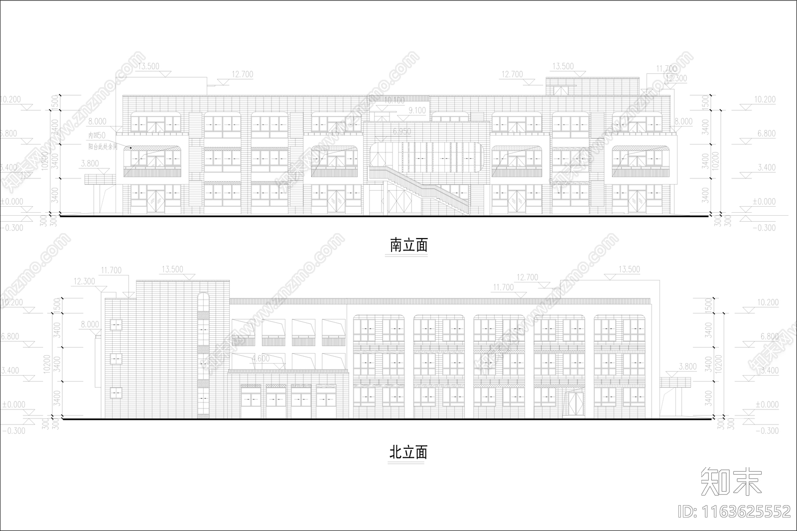现代幼儿园建筑cad施工图下载【ID:1163625552】