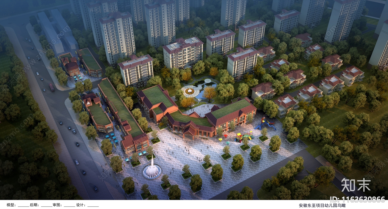 简欧幼儿园建筑cad施工图下载【ID:1163630866】