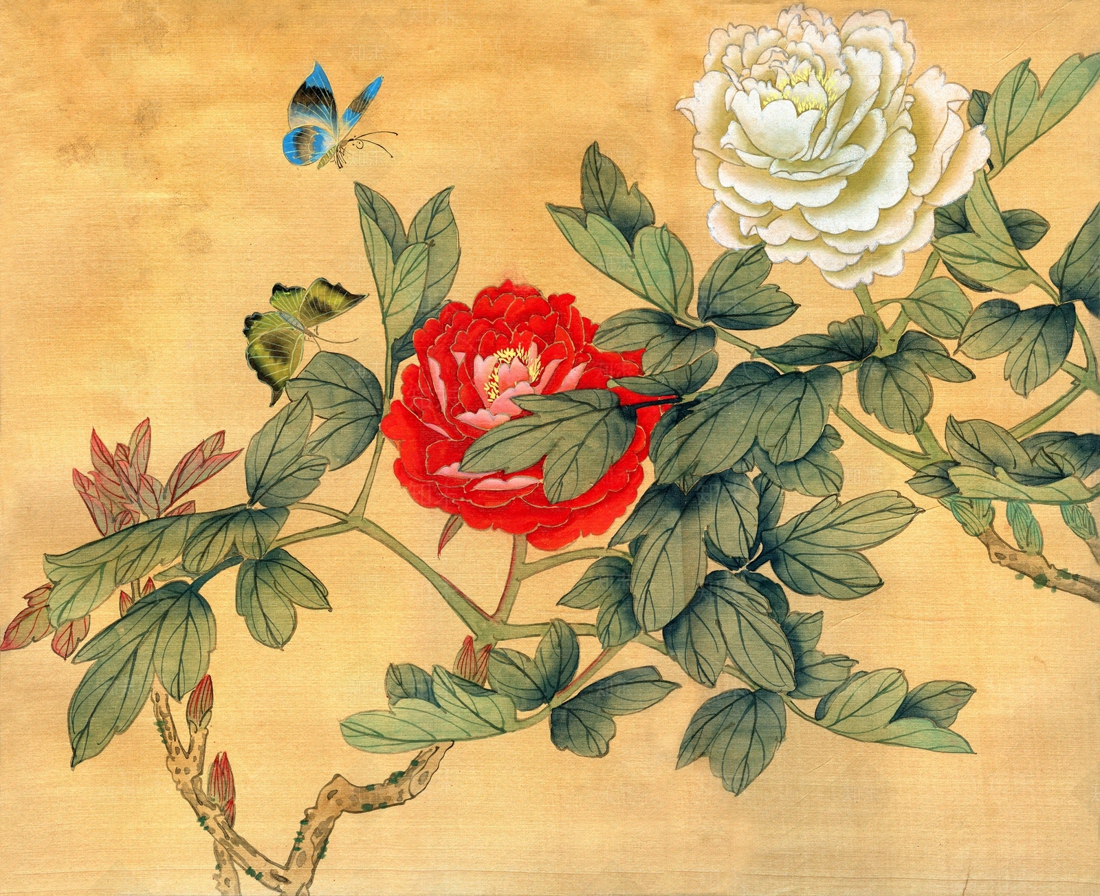 新中式中式壁纸贴图下载【ID:1163639027】