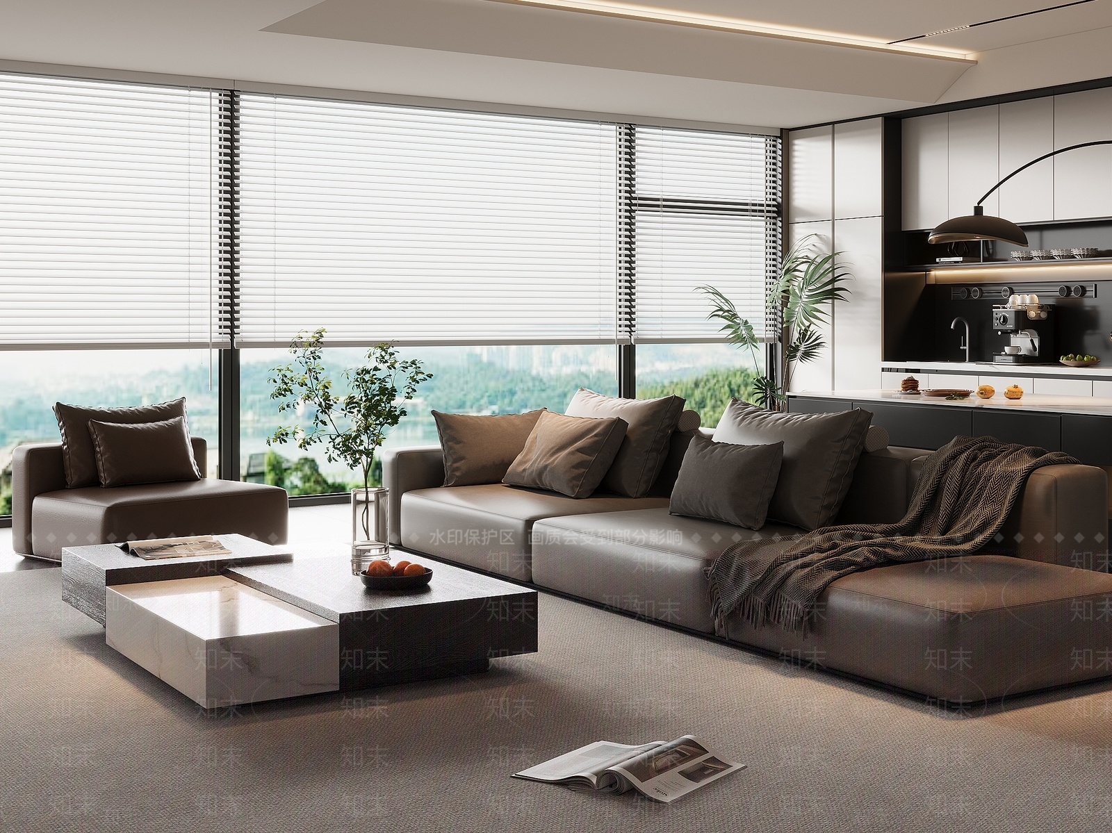 开放式吧台岛台岛台3D模型下载【ID:1227569807】