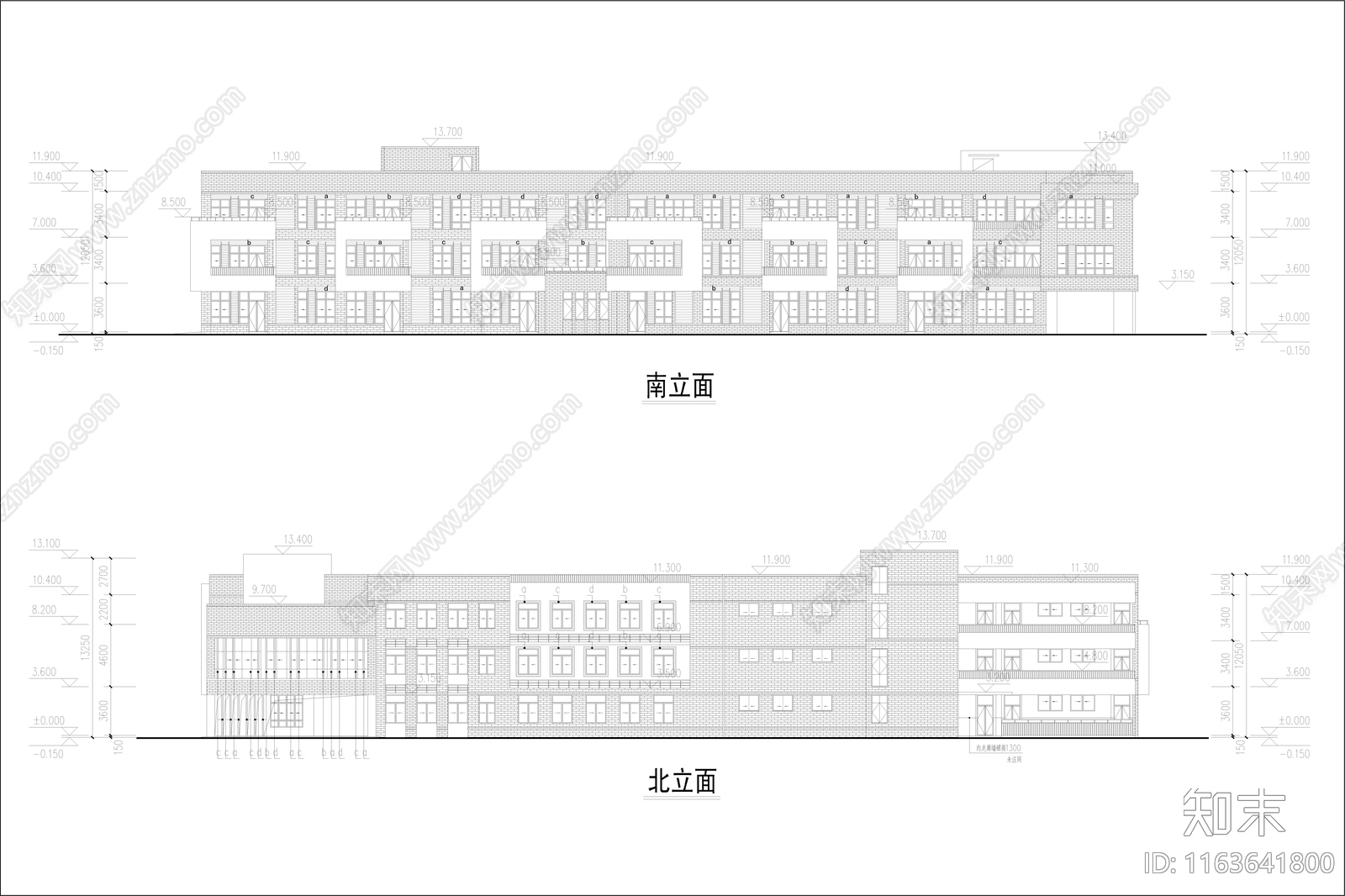 现代幼儿园建筑cad施工图下载【ID:1163641800】