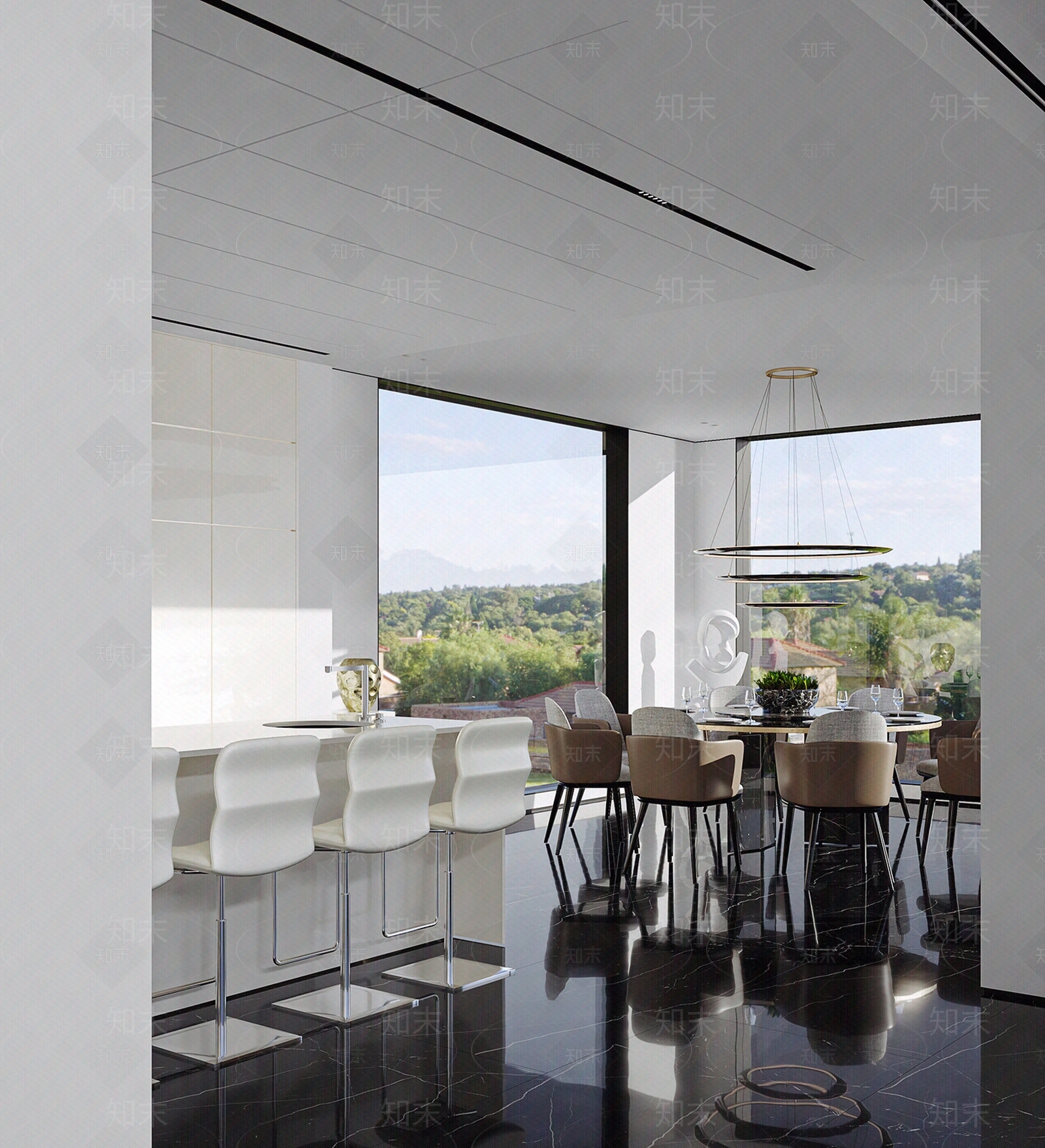 现代餐厅贴图下载【ID:1163661566】