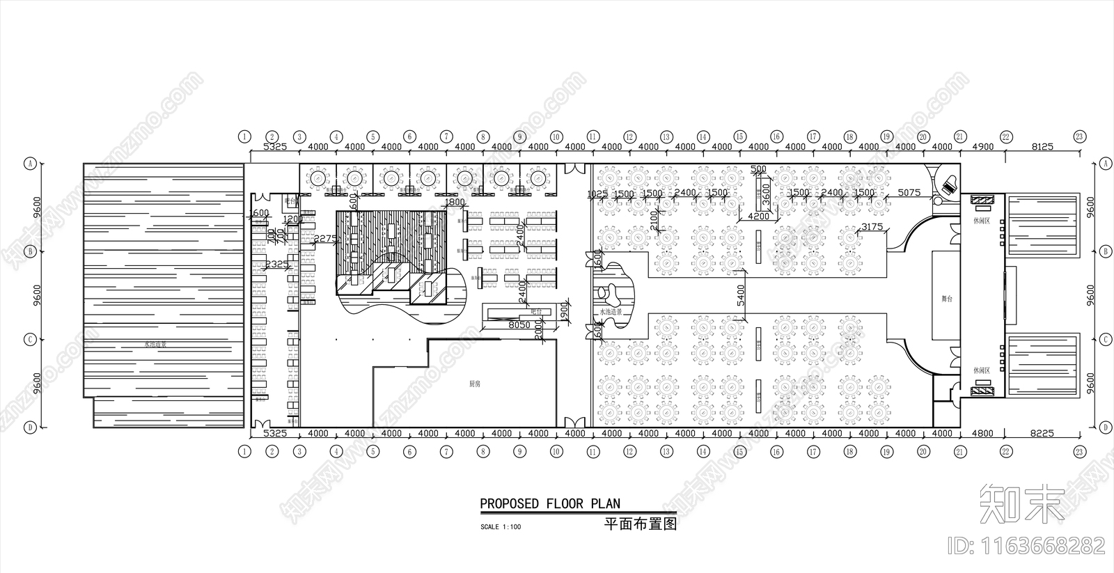 现代其他餐饮空间cad施工图下载【ID:1163668282】