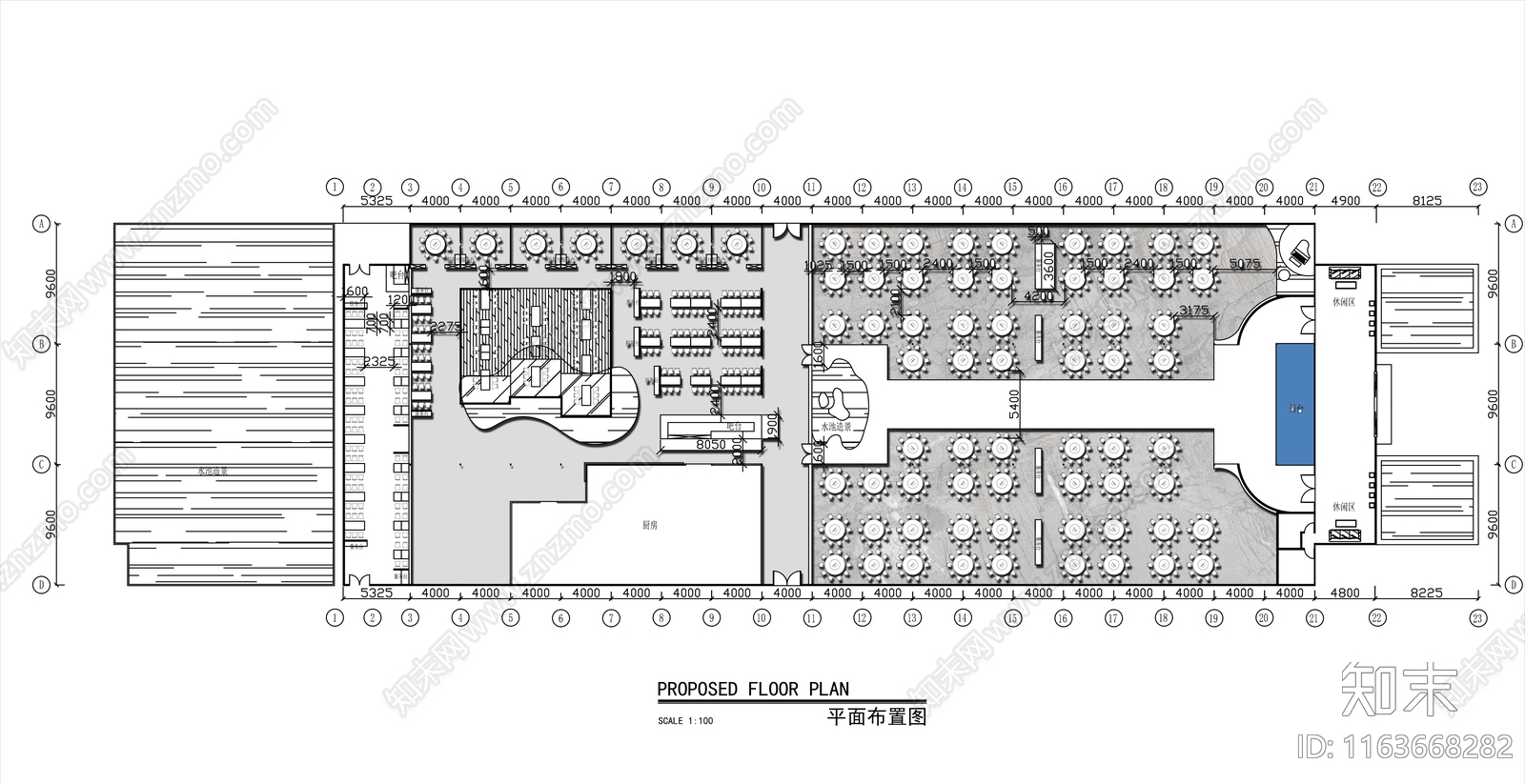 现代其他餐饮空间cad施工图下载【ID:1163668282】