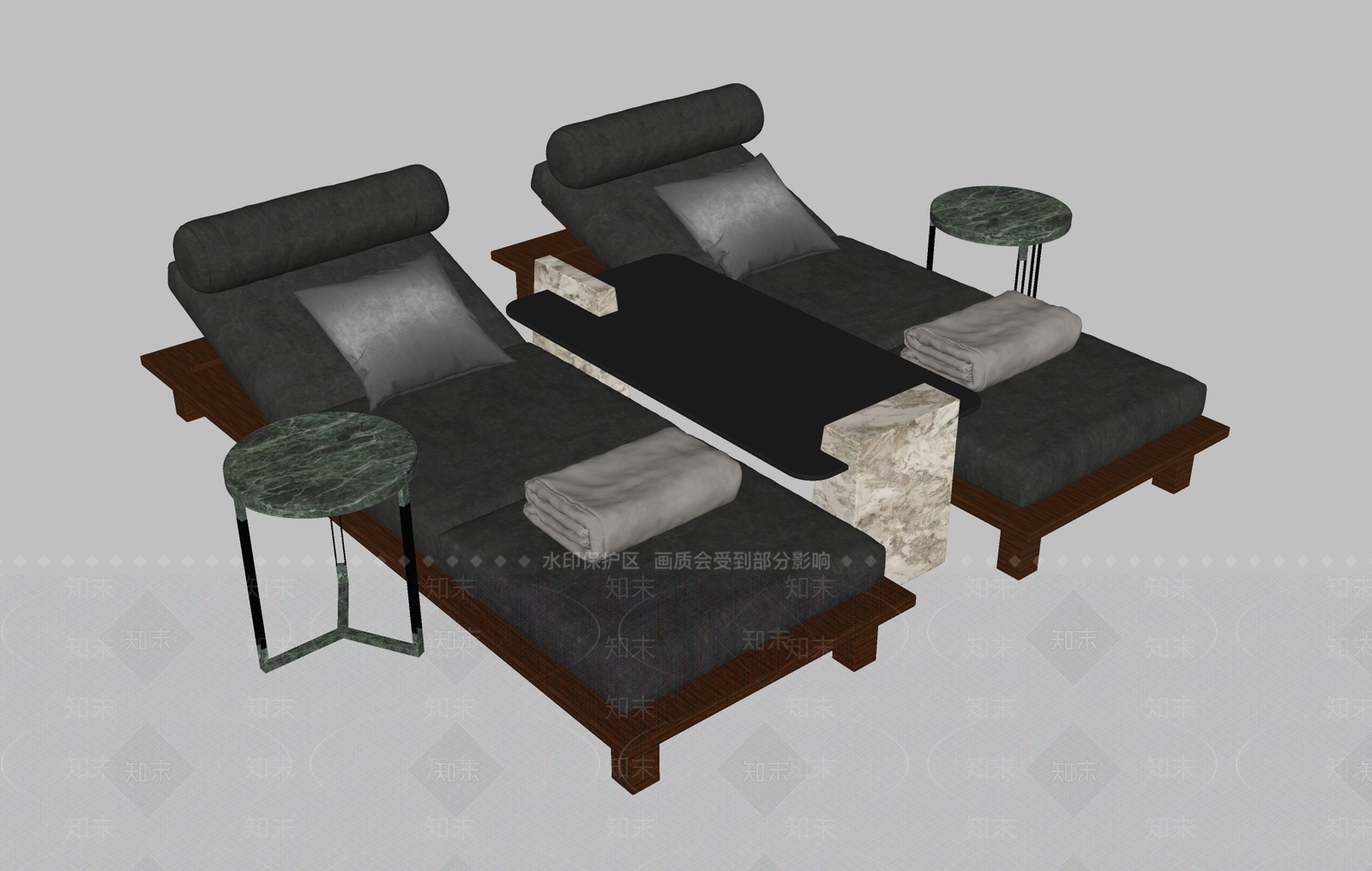 现代躺椅SU模型下载【ID:1163676285】