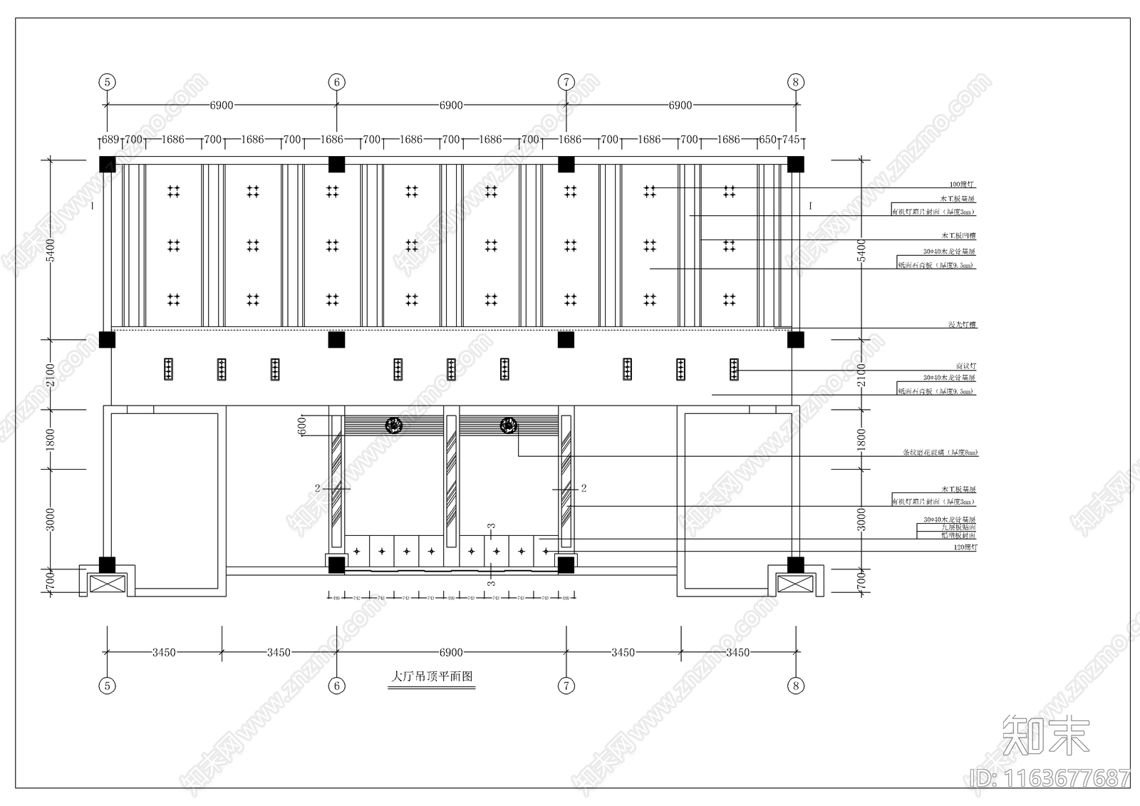 现代办公室cad施工图下载【ID:1163677687】