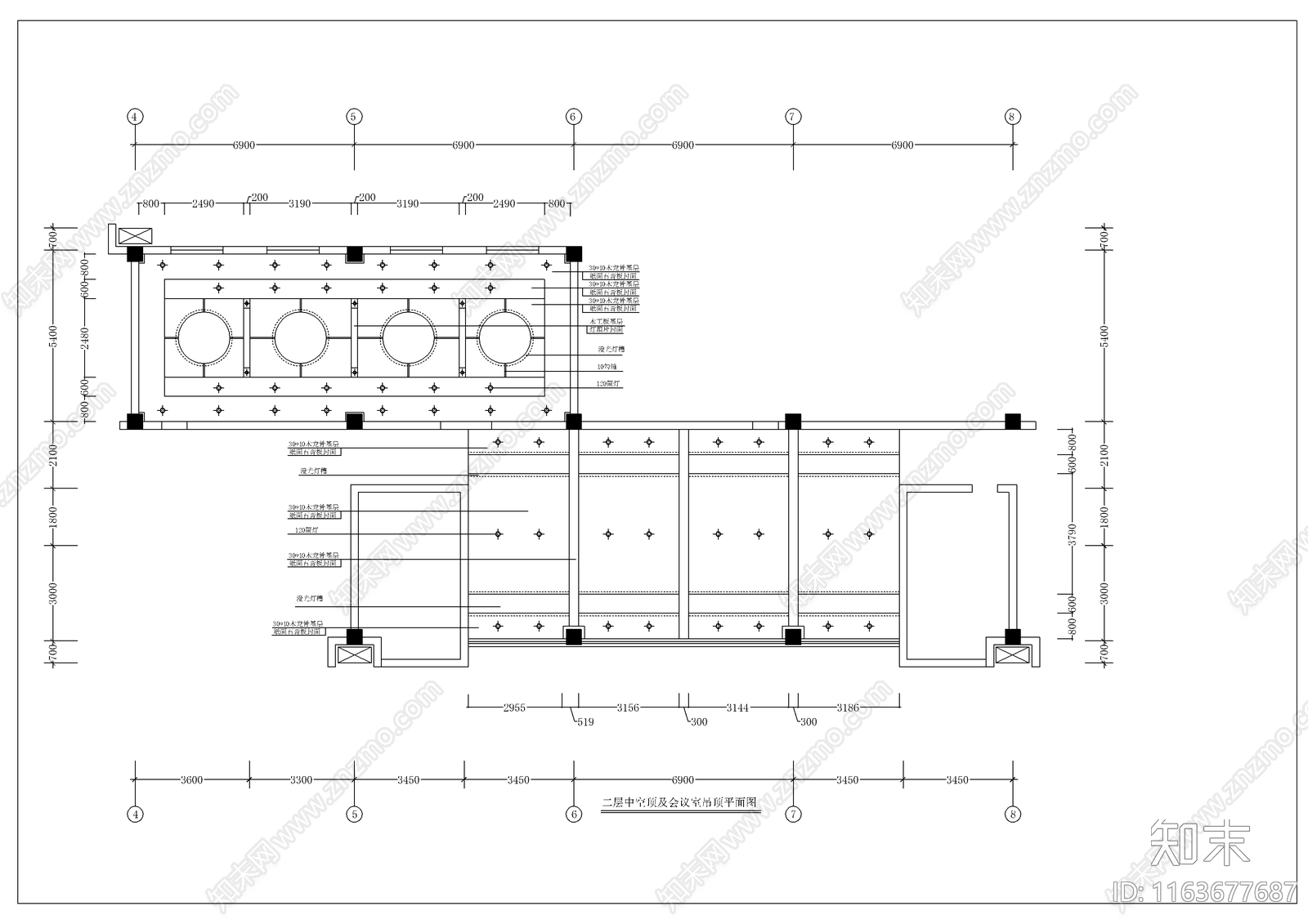 现代办公室cad施工图下载【ID:1163677687】