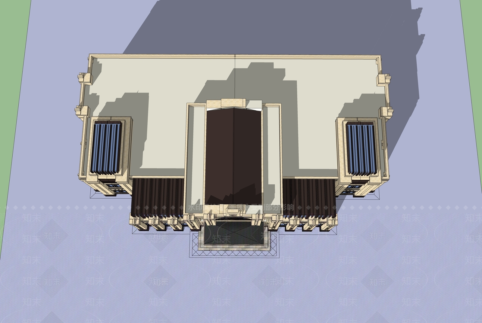 欧式简欧售楼处建筑SU模型下载【ID:1163682889】