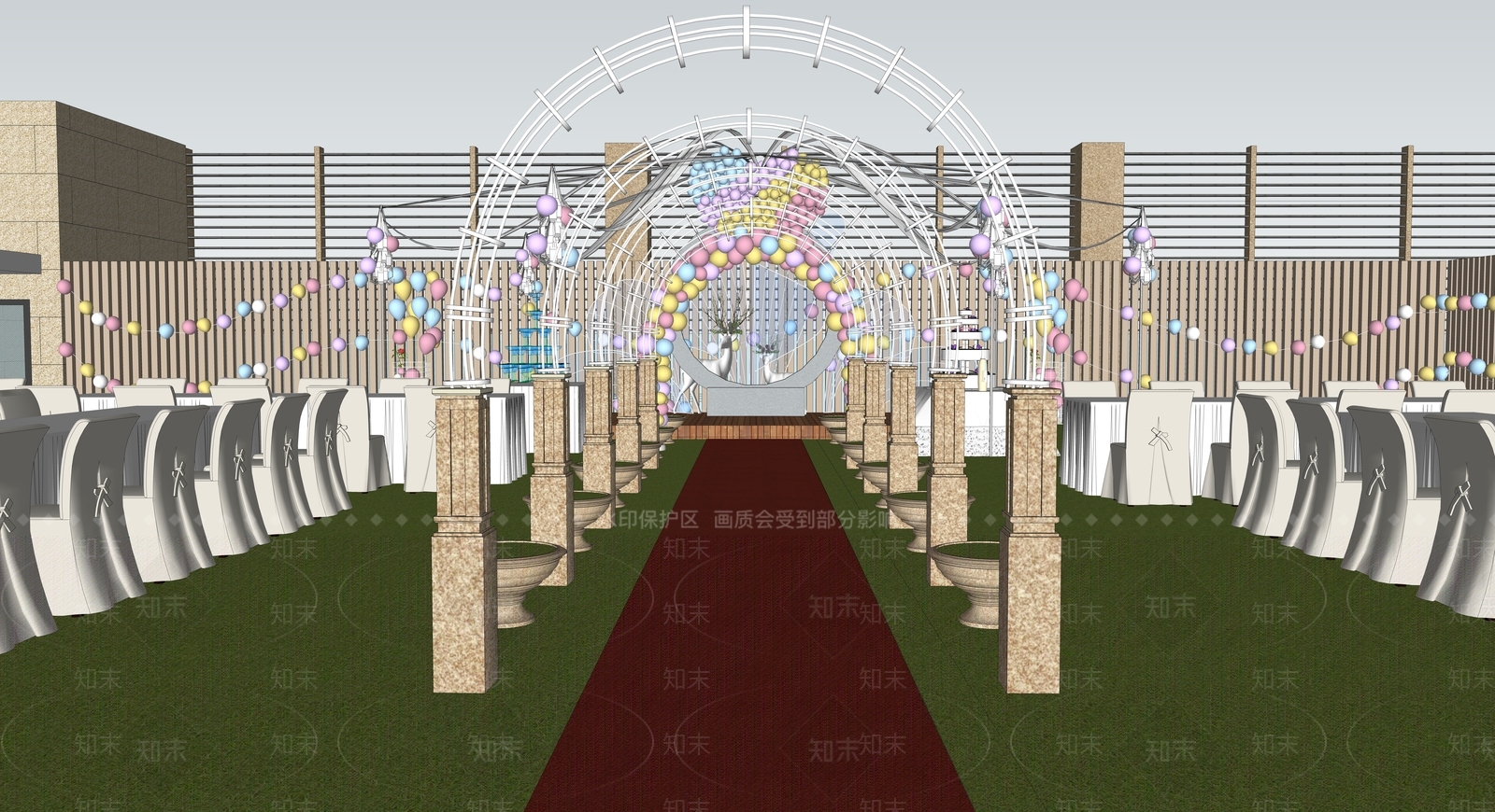 现代办公景观SU模型下载【ID:1163680373】