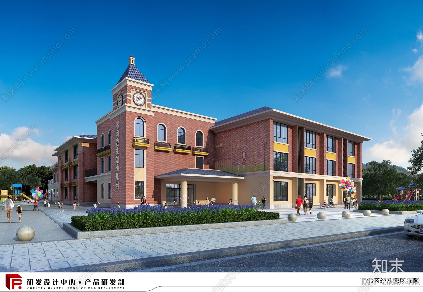 复古幼儿园建筑cad施工图下载【ID:1163682412】
