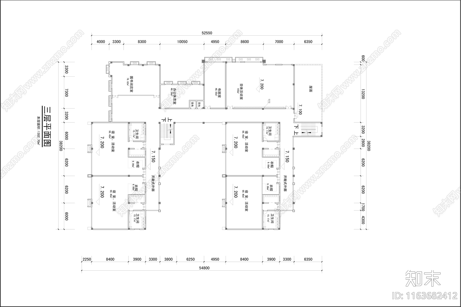 复古幼儿园建筑cad施工图下载【ID:1163682412】