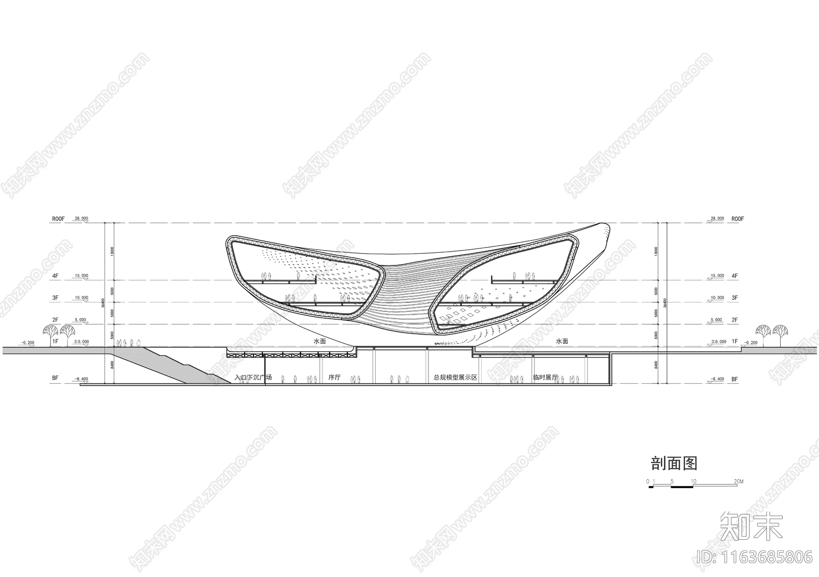 现代其他公共建筑cad施工图下载【ID:1163685806】